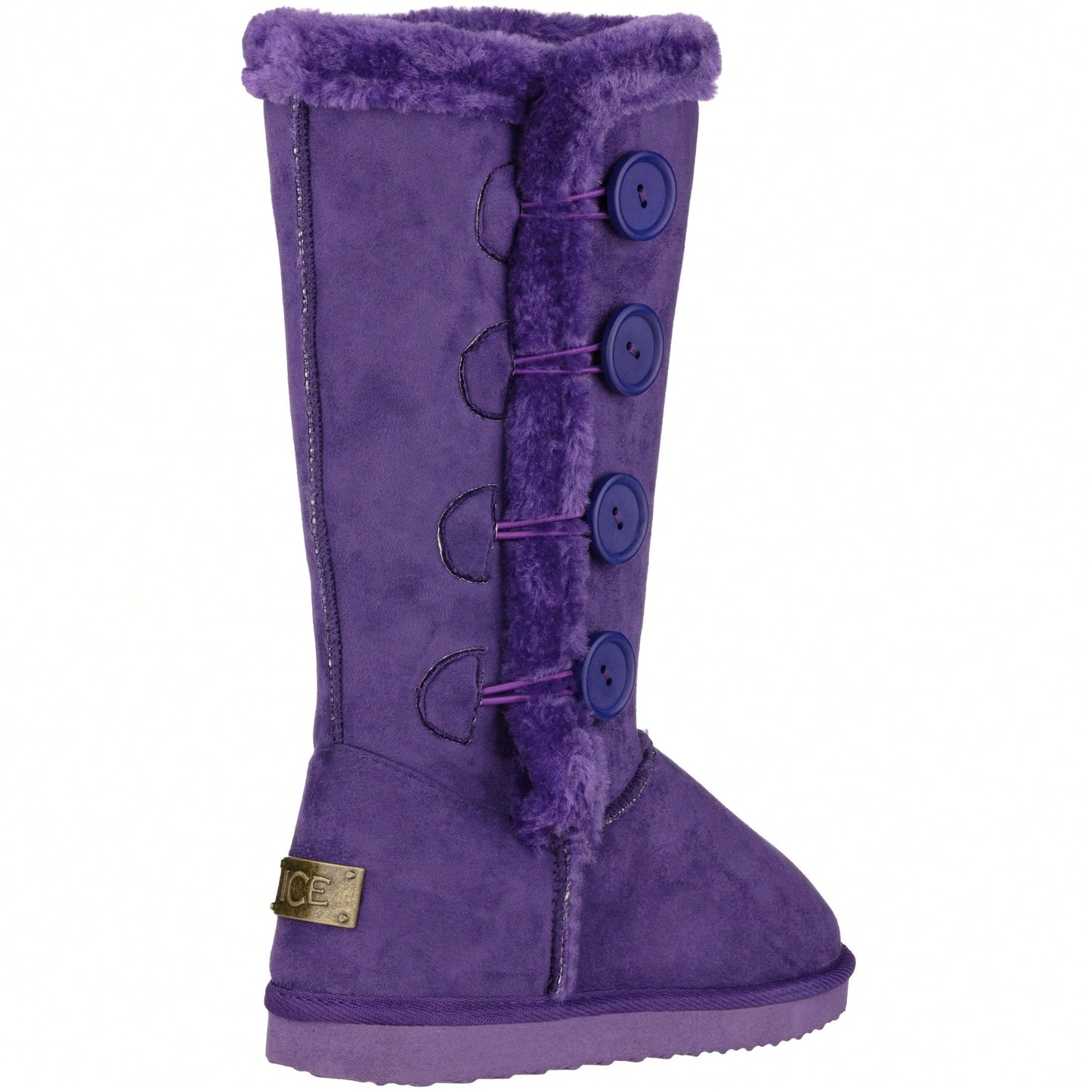 Women's Snow Boots Fleece Lined Solid Color Mid-Calf Flat Snow Boots Fur Lined Winter Boots