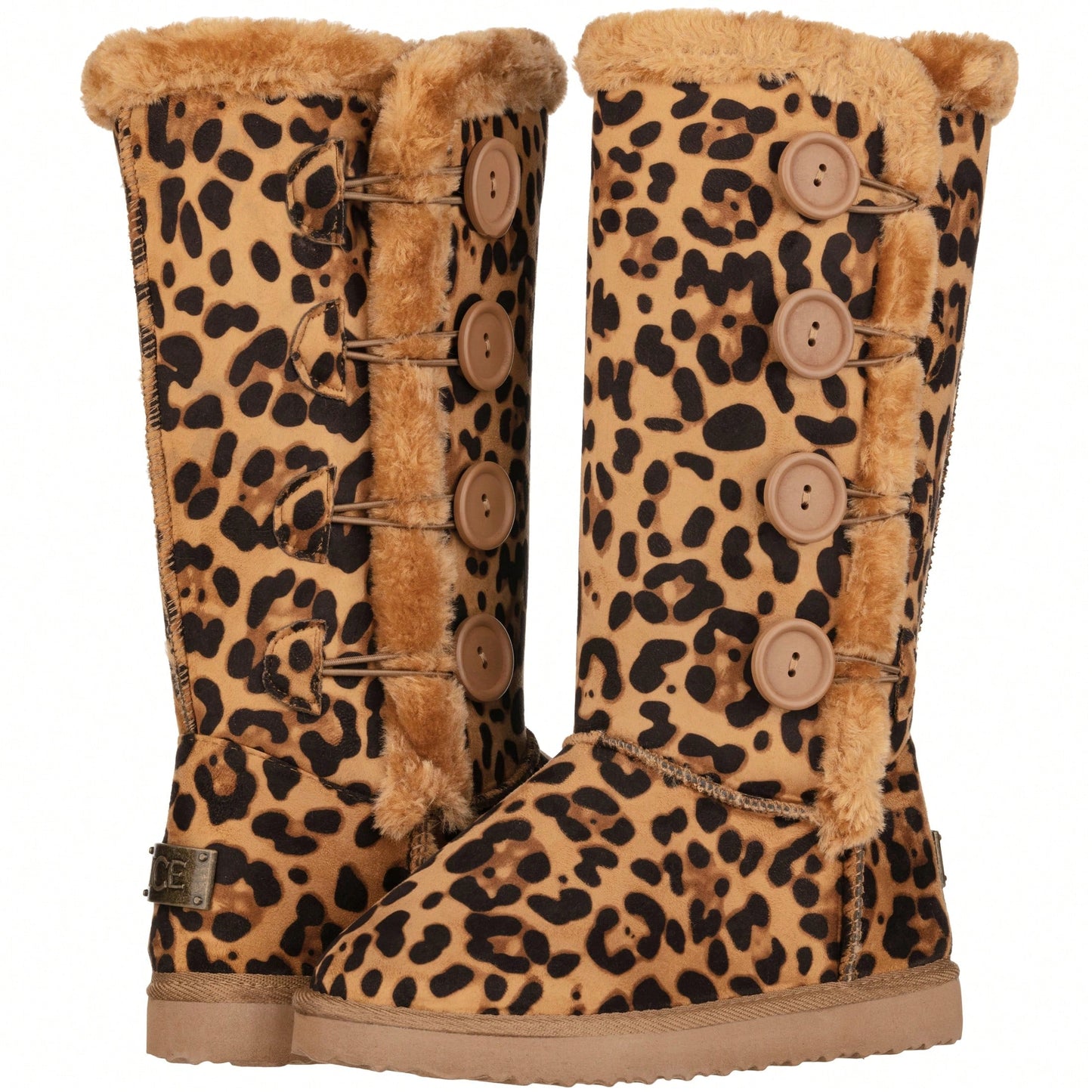 Women's Snow Boots Fleece Lined Solid Color Mid-Calf Flat Snow Boots Fur Lined Winter Boots