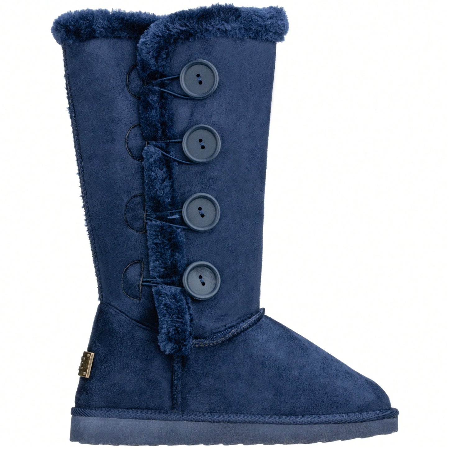 Women's Snow Boots Fleece Lined Solid Color Mid-Calf Flat Snow Boots Fur Lined Winter Boots