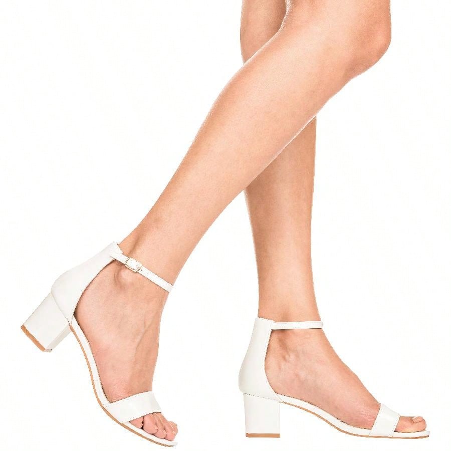 Women Buckle Decor Chunky Heeled Sandals Elegant Summer Ankle Strap Sandals Chunky Heeled Ankle Strap Sandals Low Heeled Sandal Suede
