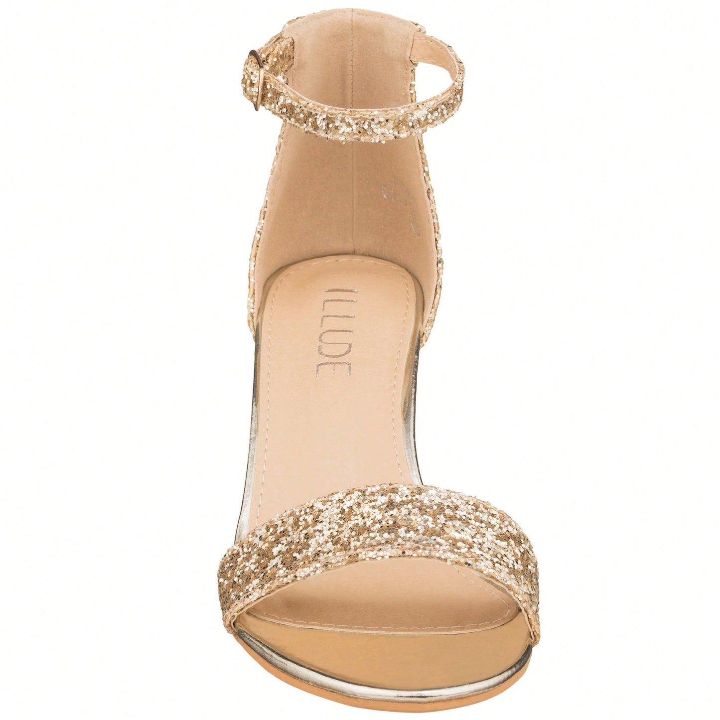 Women Buckle Decor Chunky Heeled Sandals Elegant Summer Ankle Strap Sandals Chunky Heeled Ankle Strap Sandals Low Heeled Sandal