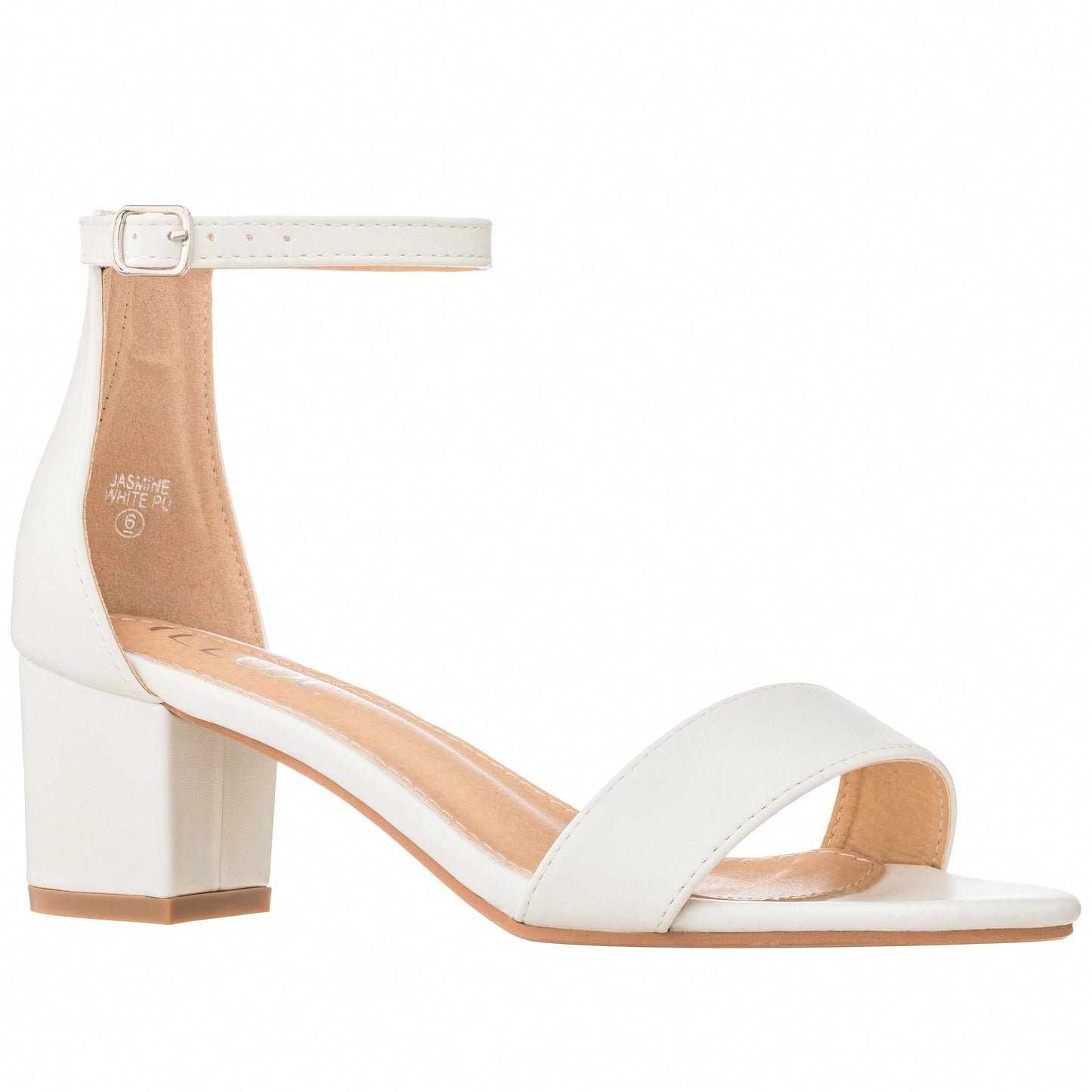 Women Buckle Decor Chunky Heeled Sandals Elegant Summer Ankle Strap Sandals Chunky Heeled Ankle Strap Sandals Low Heeled Sandal