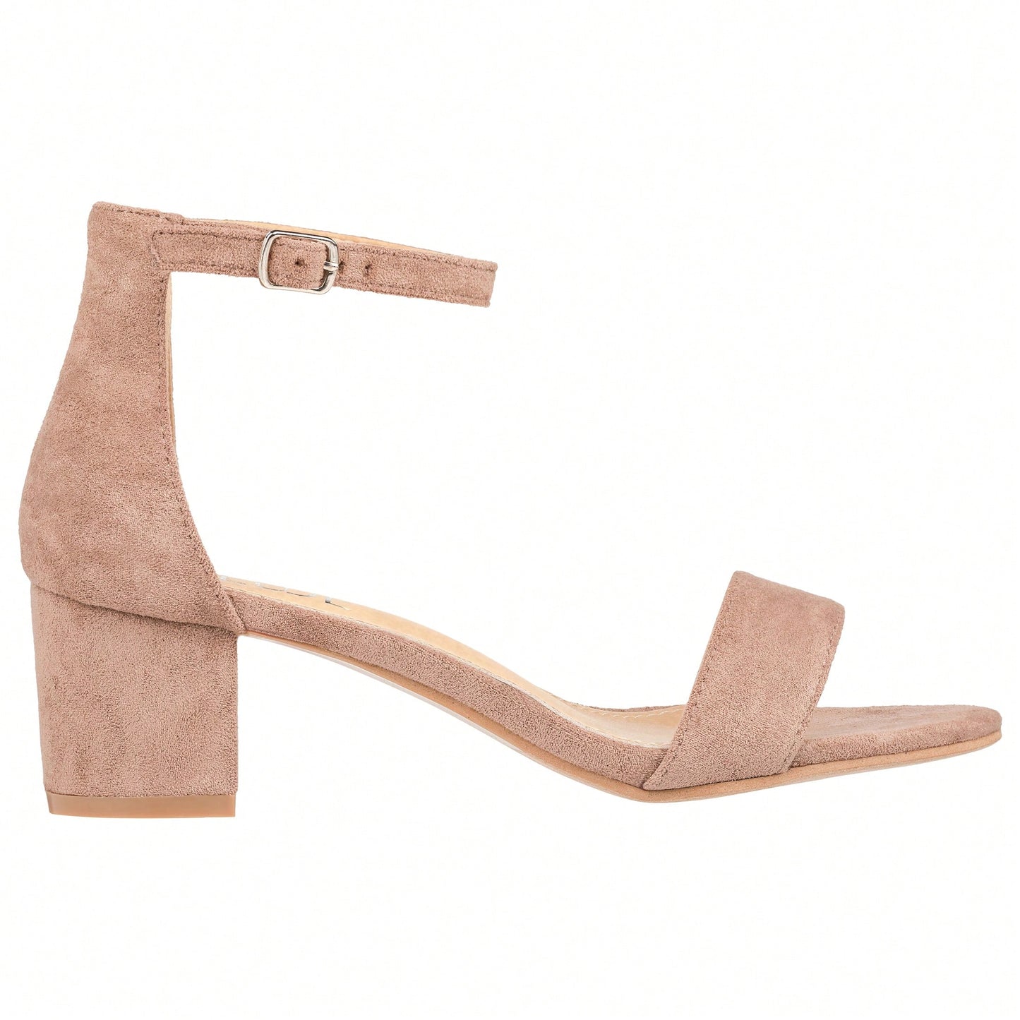 Women Buckle Decor Chunky Heeled Sandals Elegant Summer Ankle Strap Sandals Chunky Heeled Ankle Strap Sandals Low Heeled Sandal Patent