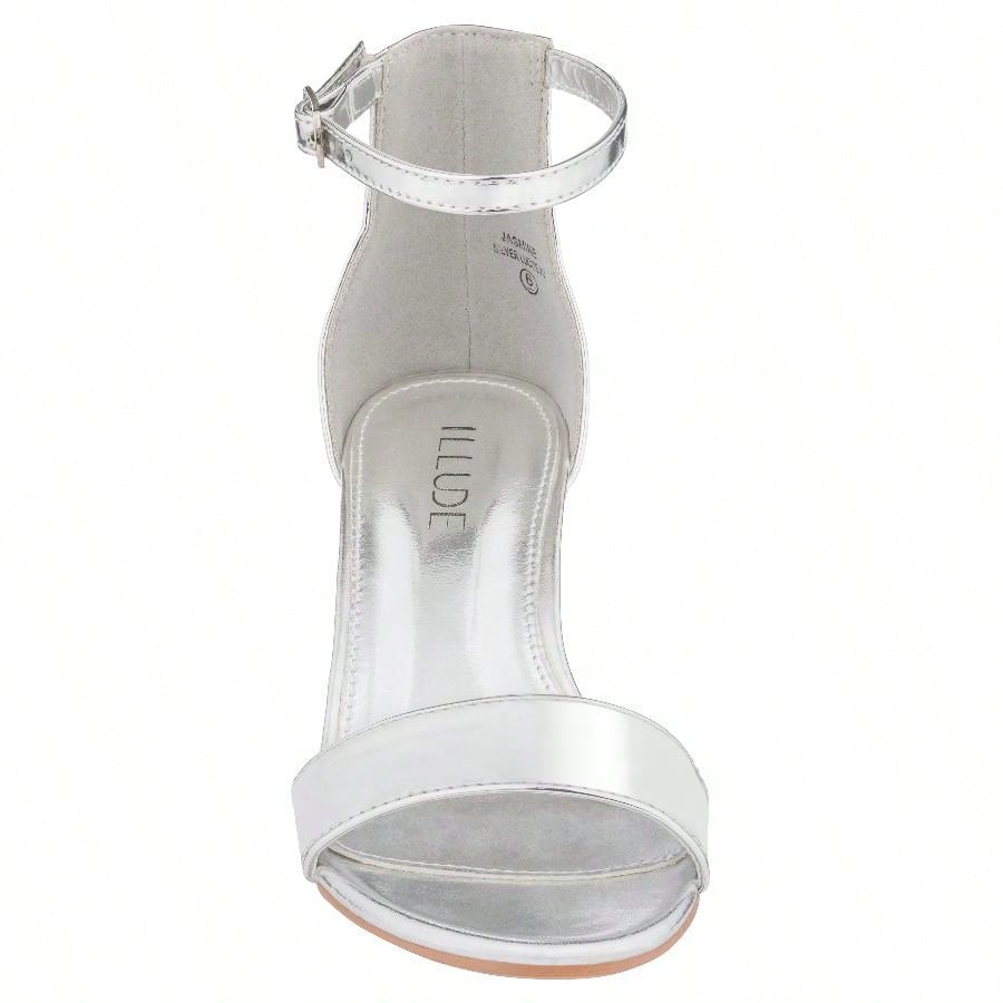 Women Buckle Decor Chunky Heeled Sandals Elegant Summer Ankle Strap Sandals Chunky Heeled Ankle Strap Sandals Low Heeled Sandal Suede