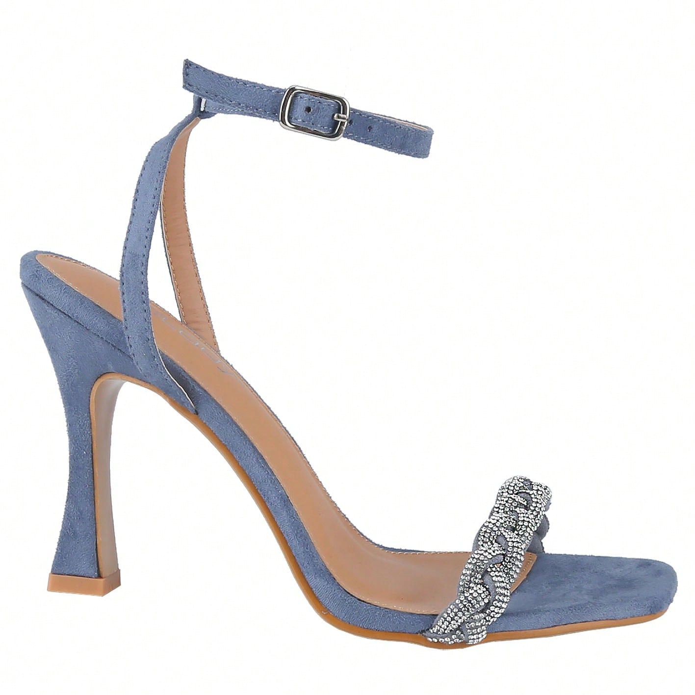 Women's Strappy Square Toe Heels Sandals Kitten Heeled Sandals Party Dress Shoes