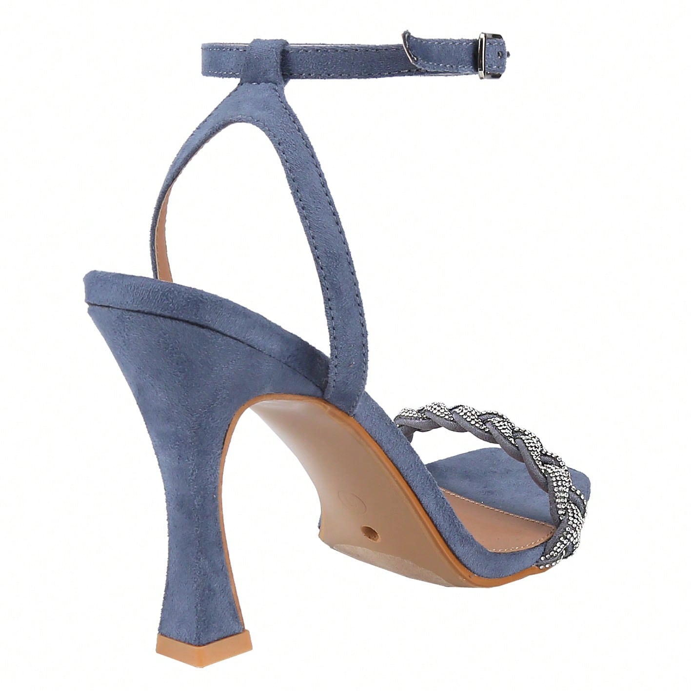 Women's Strappy Square Toe Heels Sandals Kitten Heeled Sandals Party Dress Shoes