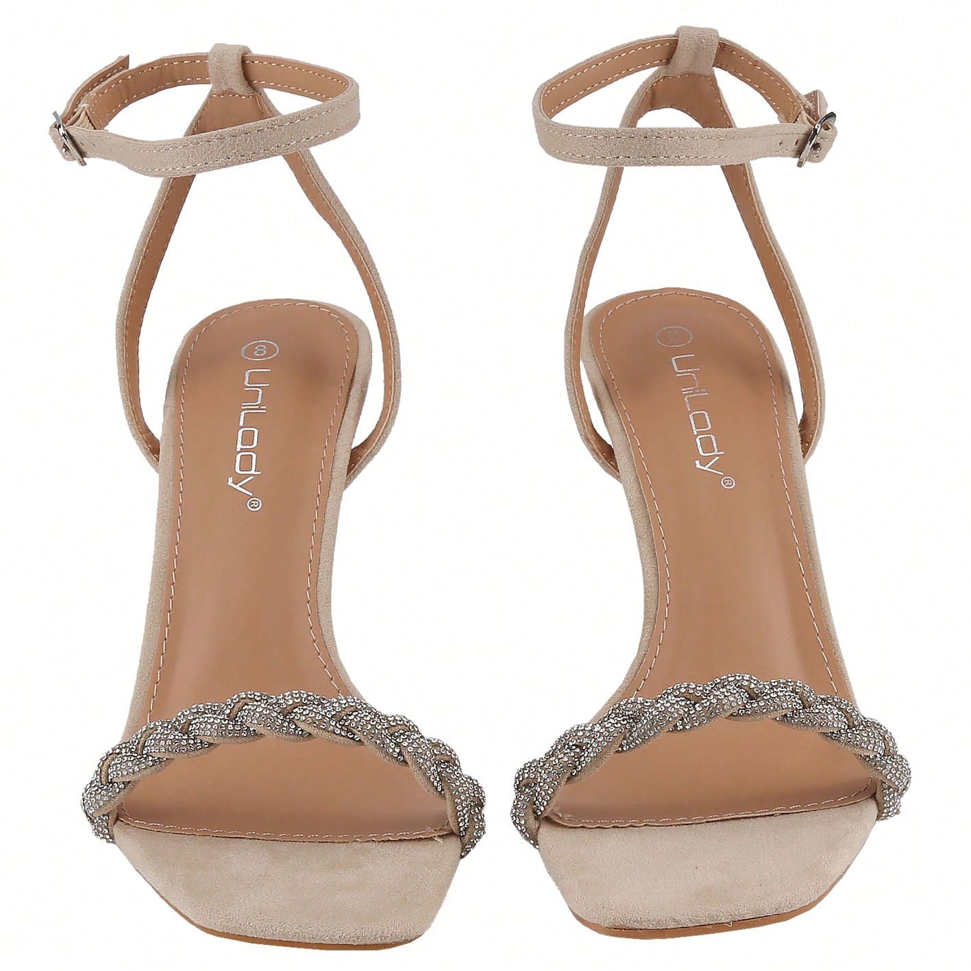 Women's Strappy Square Toe Heels Sandals Kitten Heeled Sandals Party Dress Shoes
