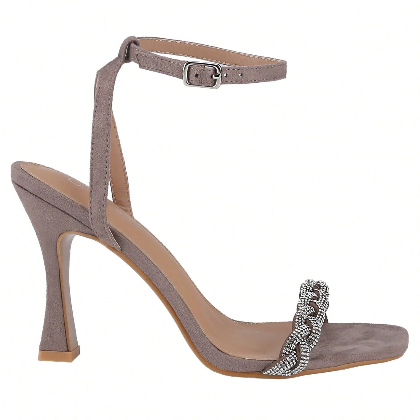 Women's Strappy Square Toe Heels Sandals Kitten Heeled Sandals Party Dress Shoes