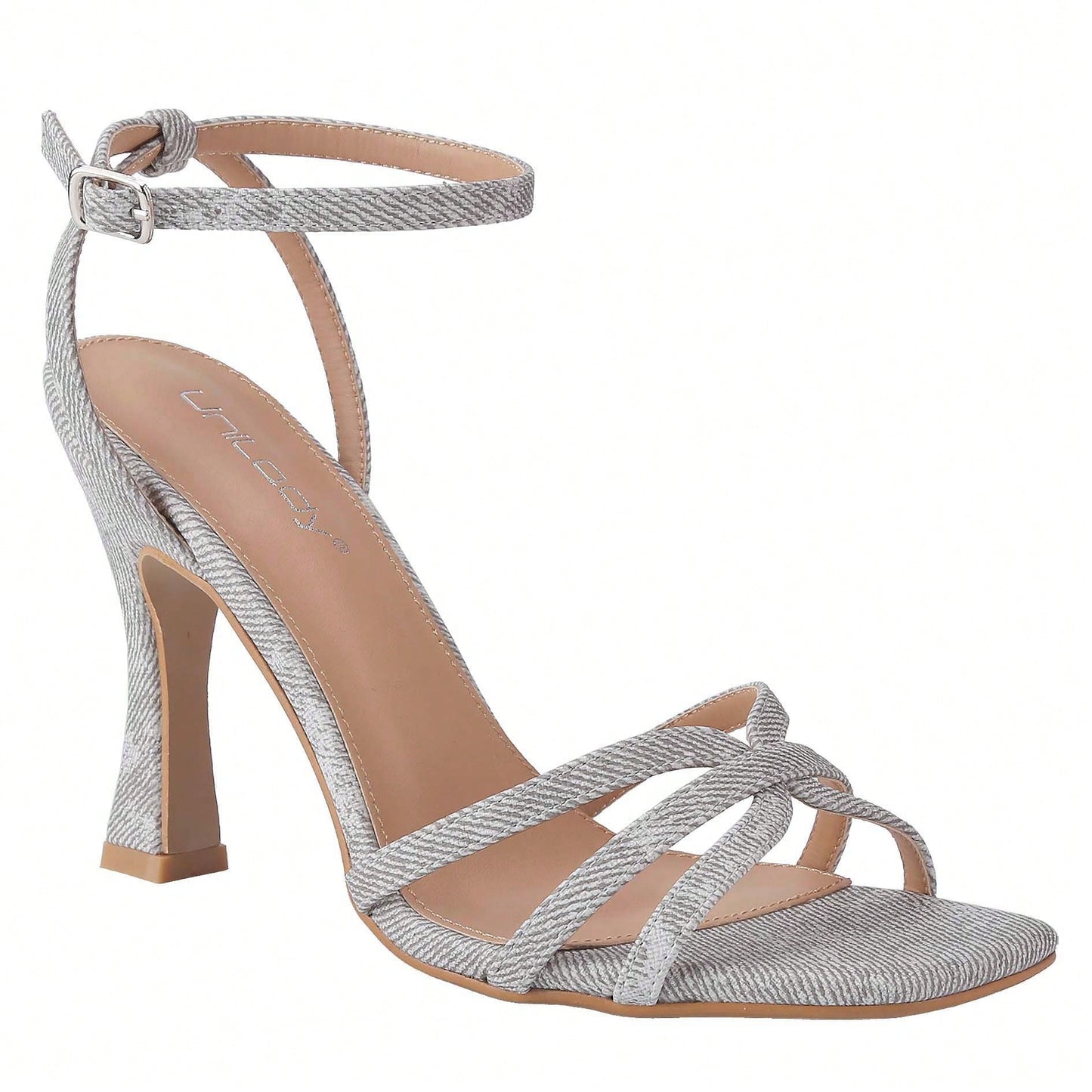 Women's Square Toe Ankle Strap Heeled Sandals