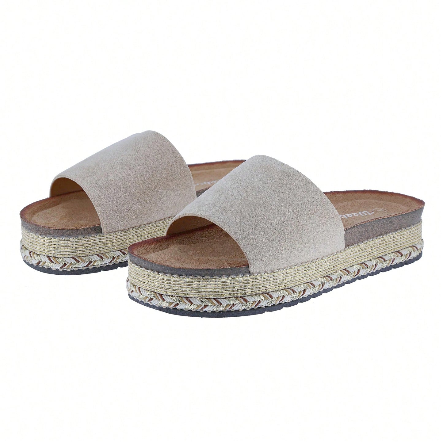Women's Platform Fashion Slides Vintage Beach Sandals Slip On Open Toe Dressy Summer