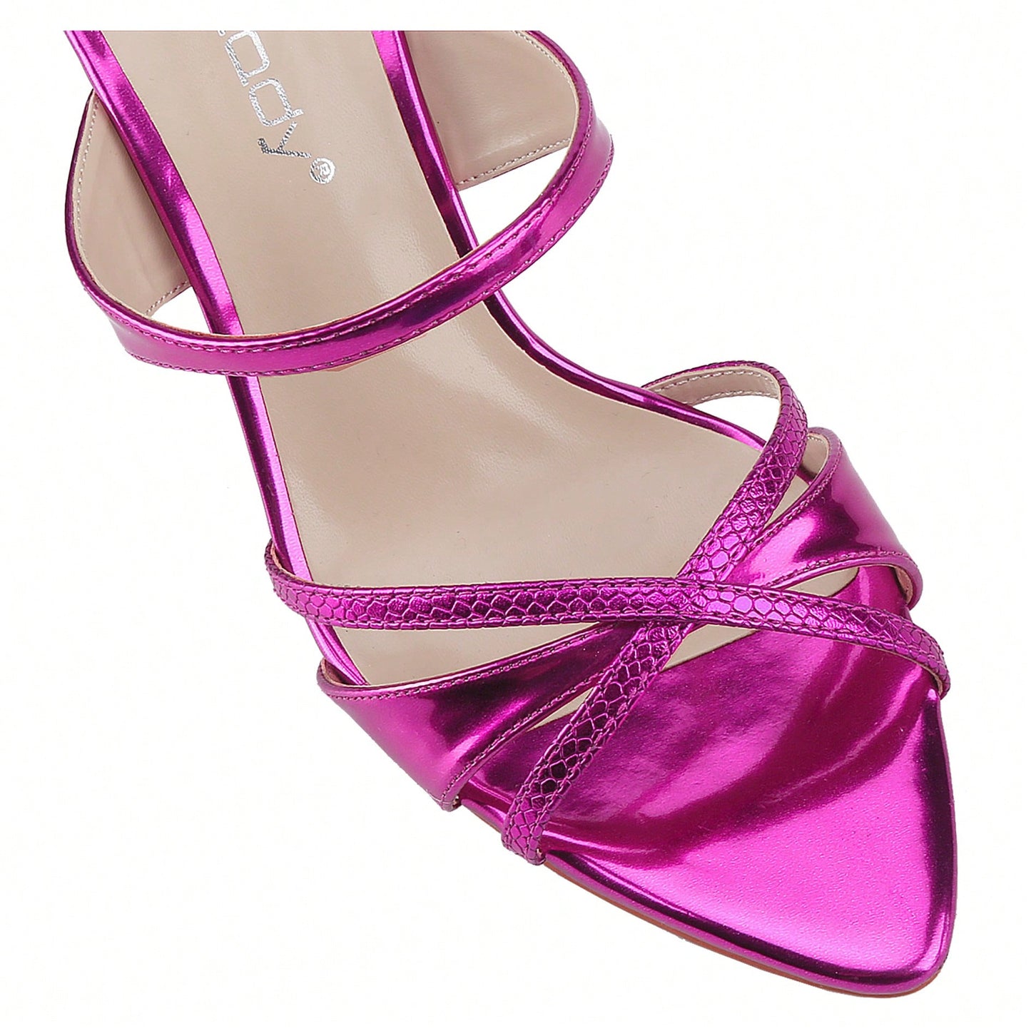 Strappy Heels For Women Stiletto Mules Point Open Toe Slip On Sandals