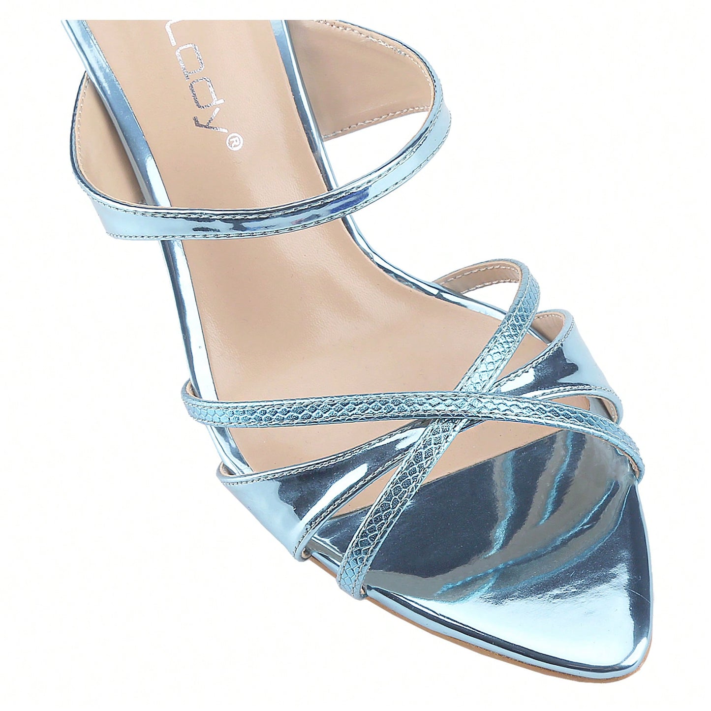 Strappy Heels For Women Stiletto Mules Point Open Toe Slip On Sandals