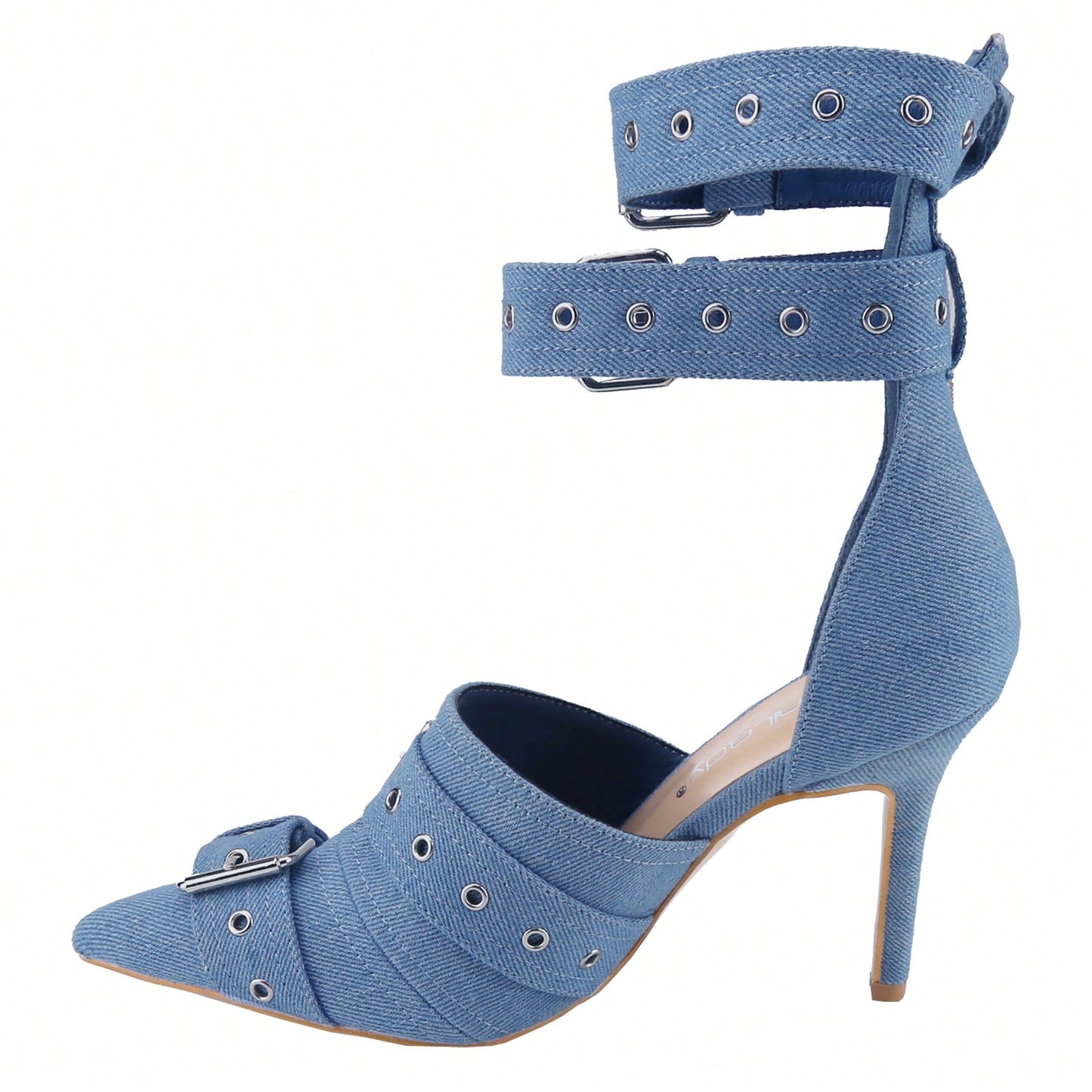 Women's High Heeled Stiletto With Buckles For Women Slingback With Straps Point Toe Casual Dress Shoes