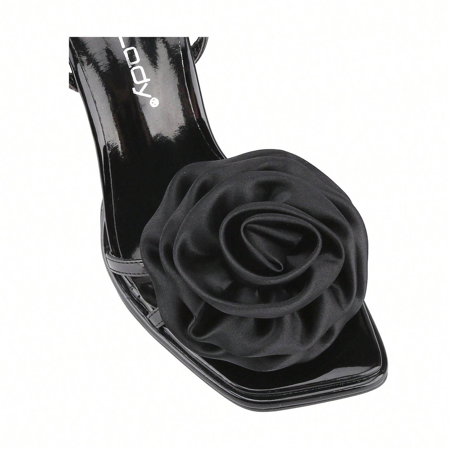 Open Square Toe Heeled Sandals Flower Ankle Buckle Strap Stiletto High Heels Comfort Slingback Summer Dress Shoes