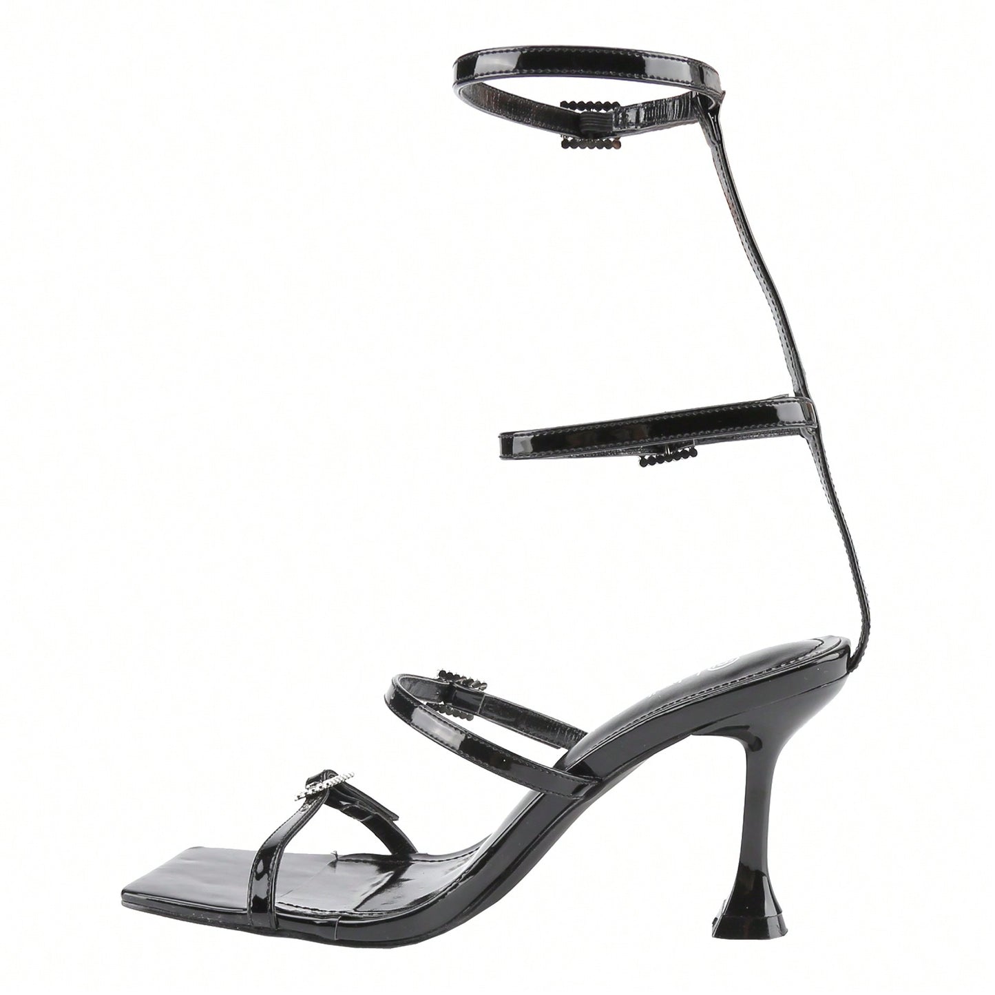 Women's Square Toe Strappy Heels Sandal Multicolor Ankle Strap Heeled Sandals Sexy Stiletto High Heels