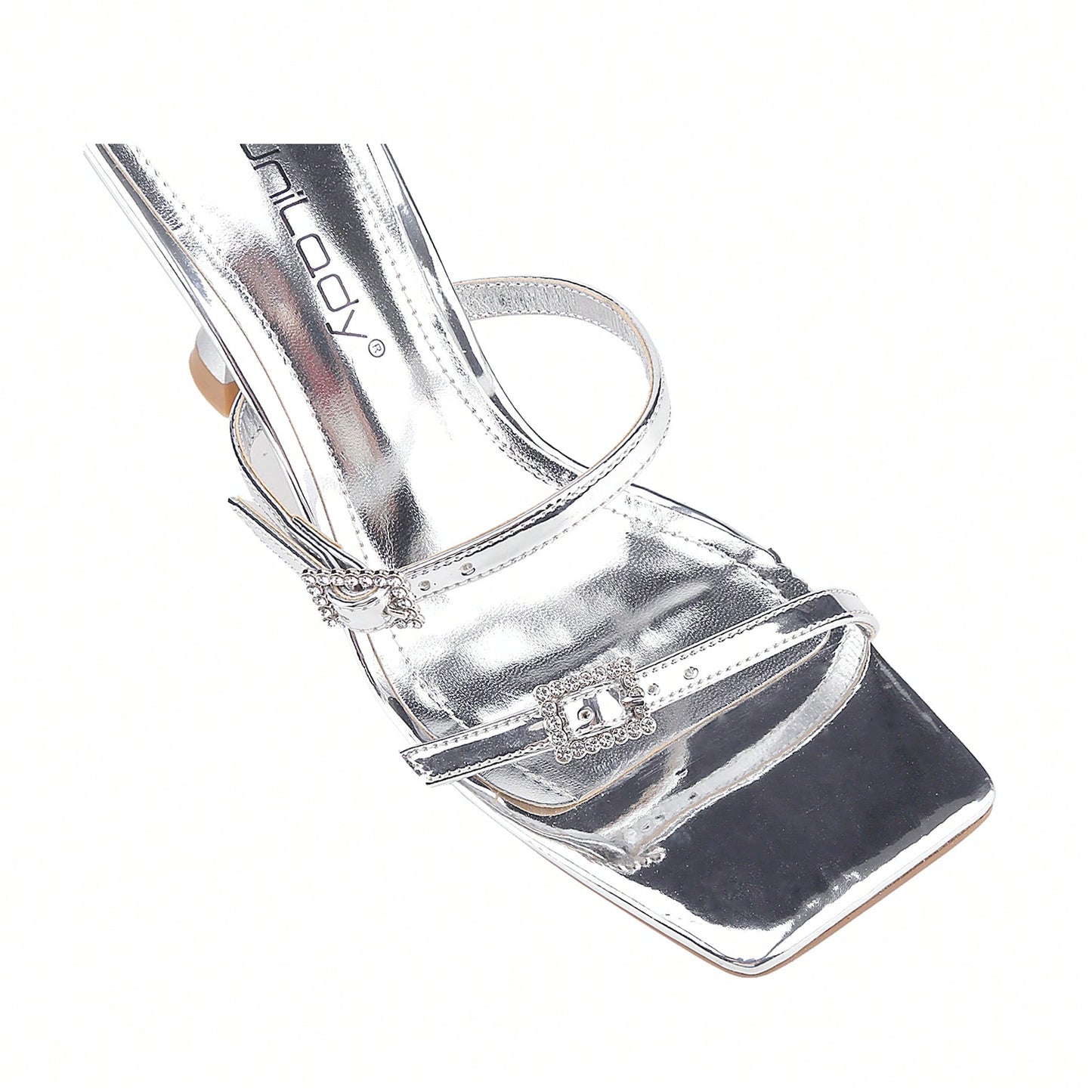Women's Square Toe Strappy Heels Sandal Multicolor Ankle Strap Heeled Sandals Sexy Stiletto High Heels