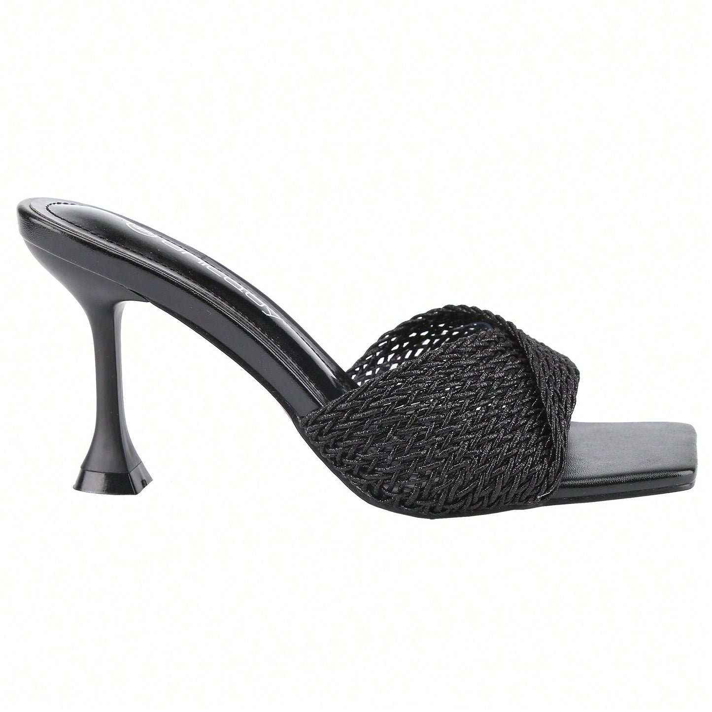 Women's High Stiletto Heels Mules Open Square Toe Slip On Comfort Sexy Dress Pumps Sandals