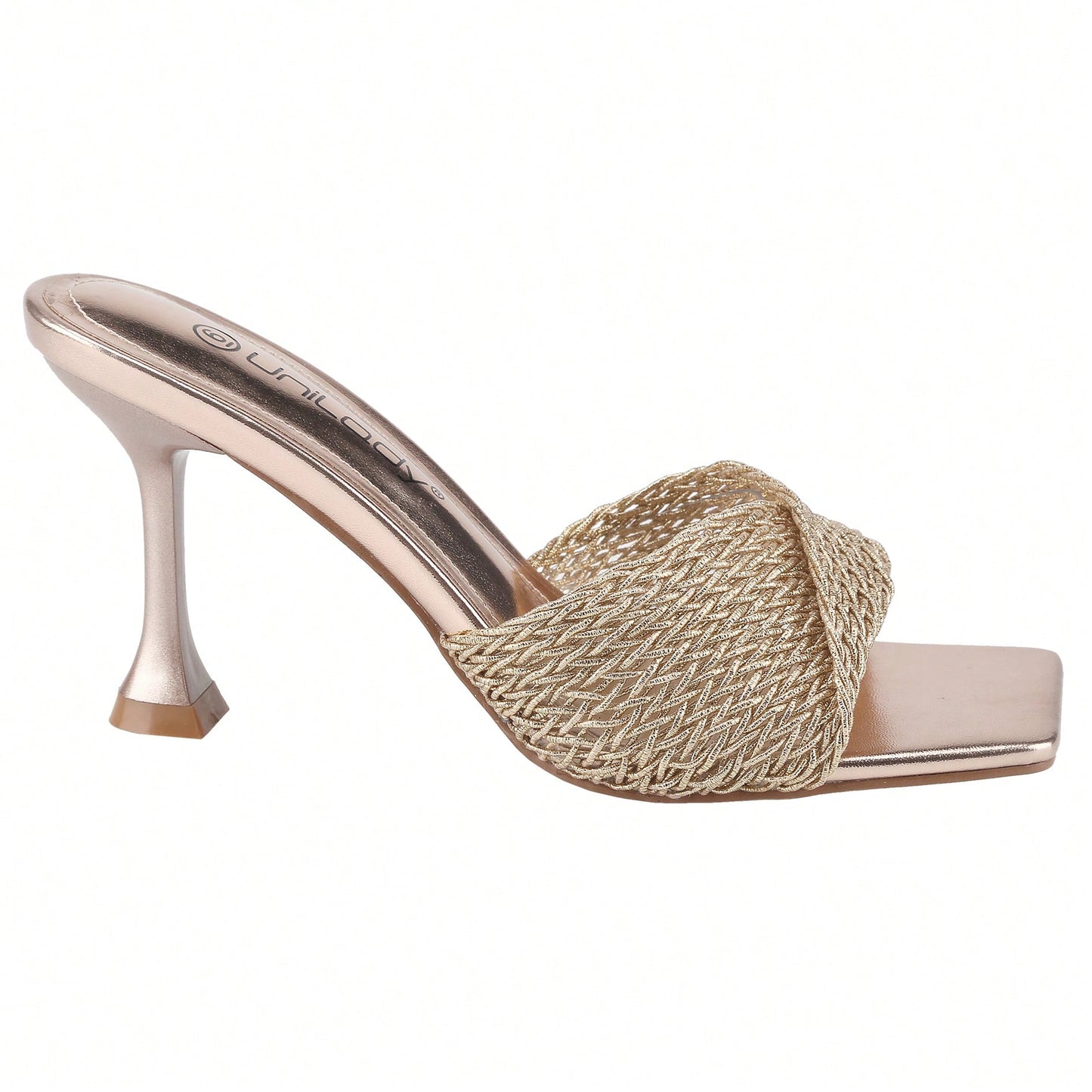 Women's High Stiletto Heels Mules Open Square Toe Slip On Comfort Sexy Dress Pumps Sandals