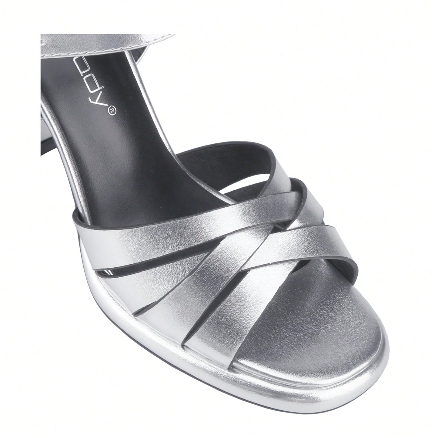Women's Ankle Strap Square Toe Chunky Heels Sandals High Heeled Sandals