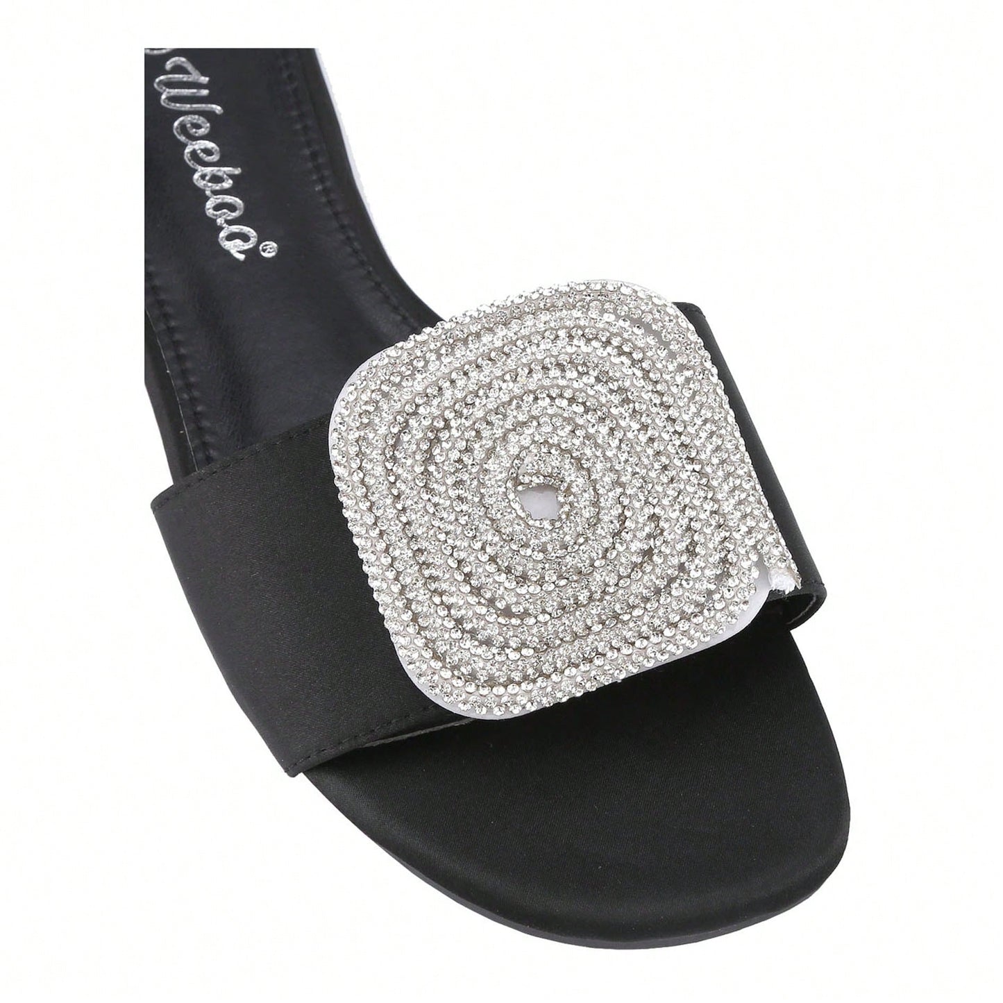 Women's Flat Rhinestone Sandals Fashion Slides Light Slippers For Summer
