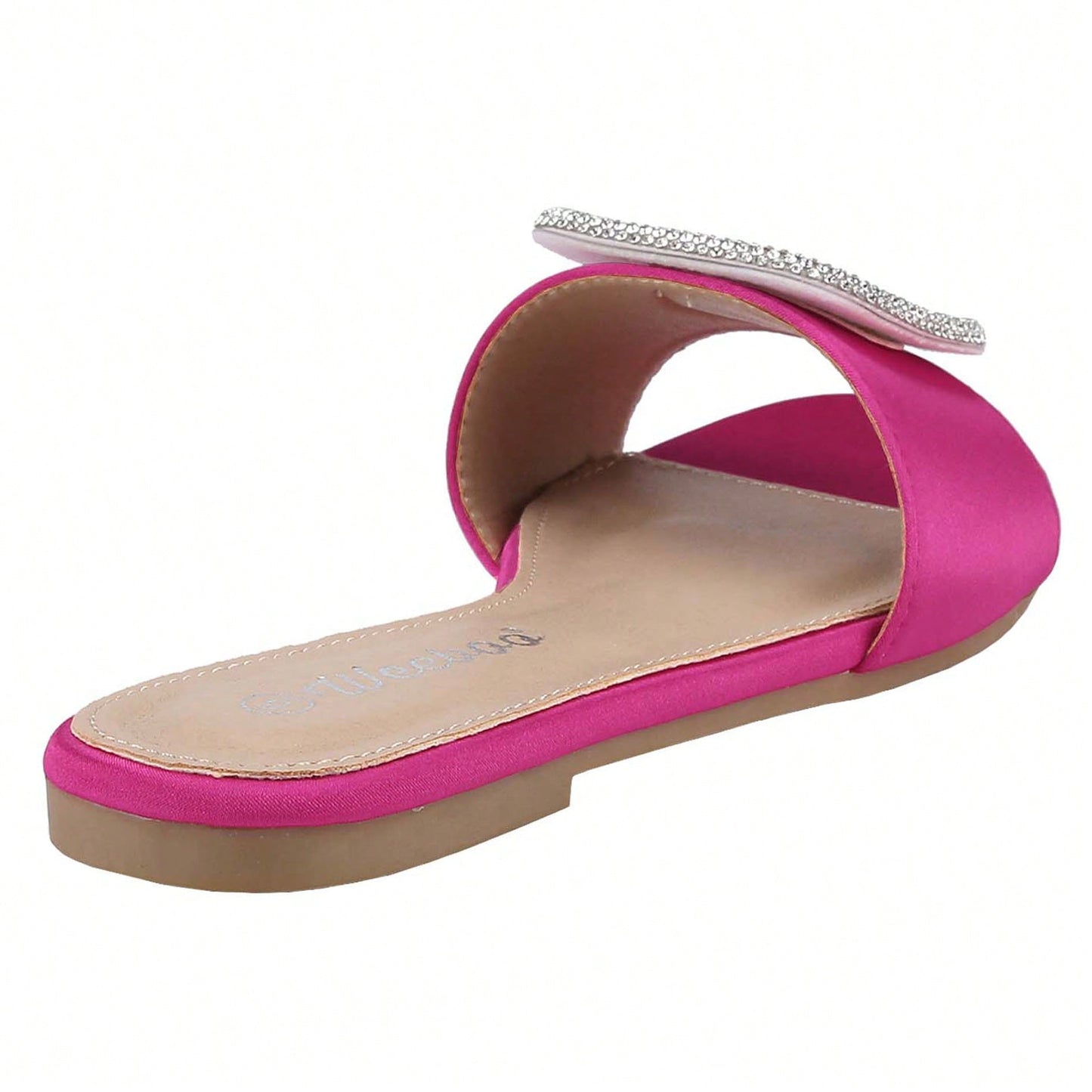 Women's Flat Rhinestone Sandals Fashion Slides Light Slippers For Summer