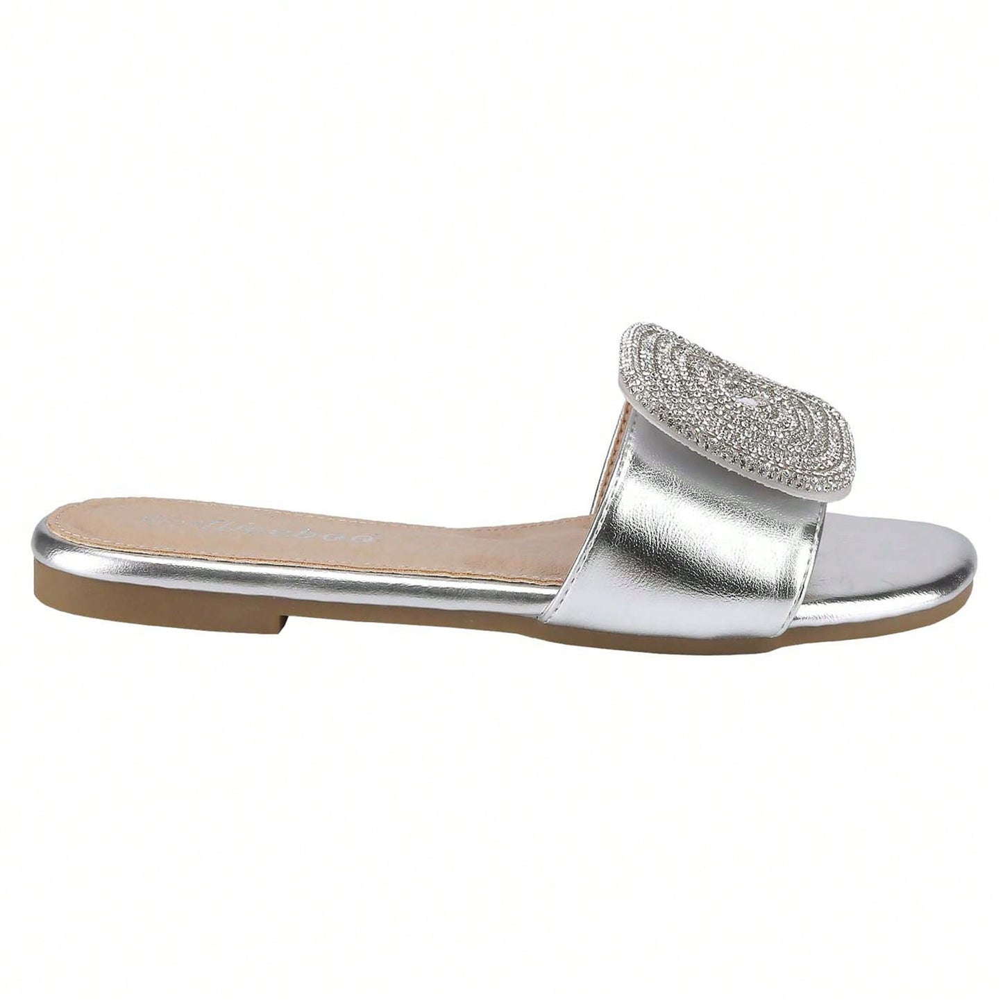 Women's Flat Rhinestone Sandals Fashion Slides Light Slippers For Summer