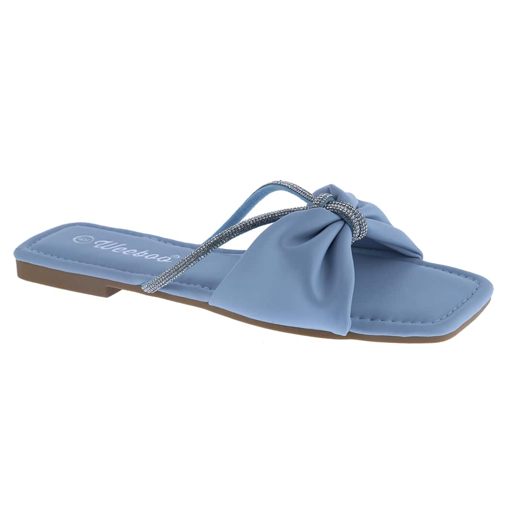 Women's Solid Color Sandals Summer Leisure Bowknot Slippers Single Shoes Roman Flat Shoes