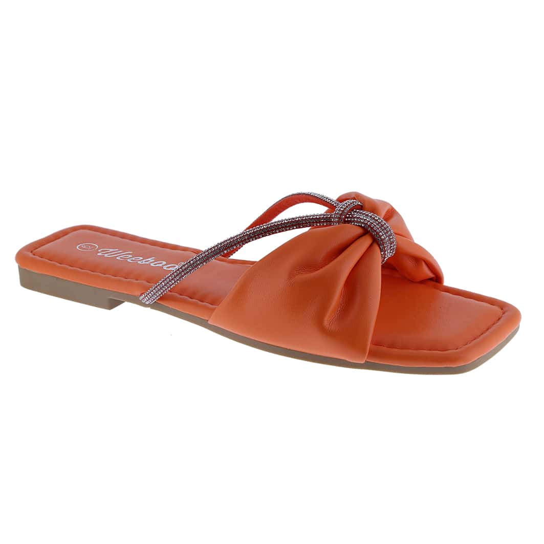Women's Solid Color Sandals Summer Leisure Bowknot Slippers Single Shoes Roman Flat Shoes