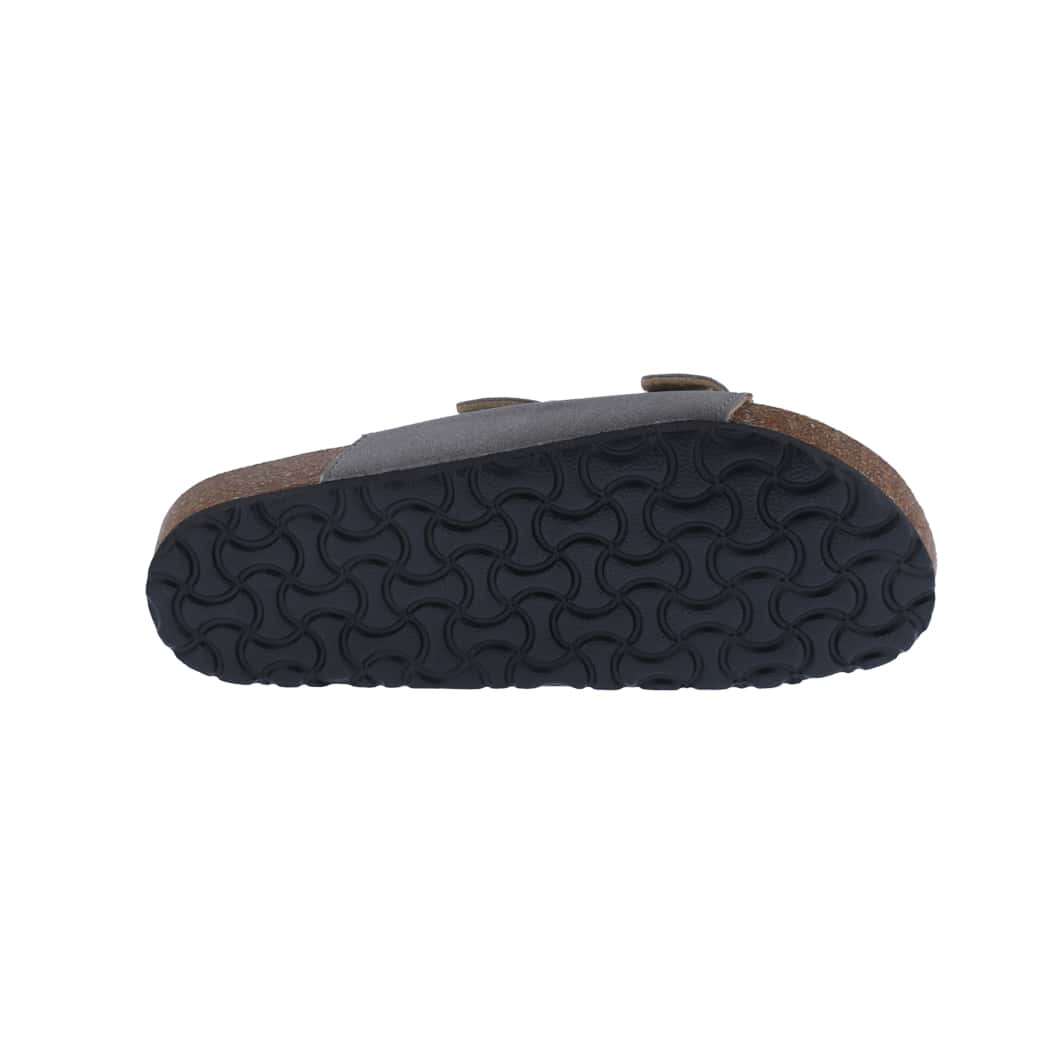 Women's Suede Leather Slide Sandals,2-Strap Adjustable Buckle, Casual Slippers, Slide Cork Footbed Shoes
