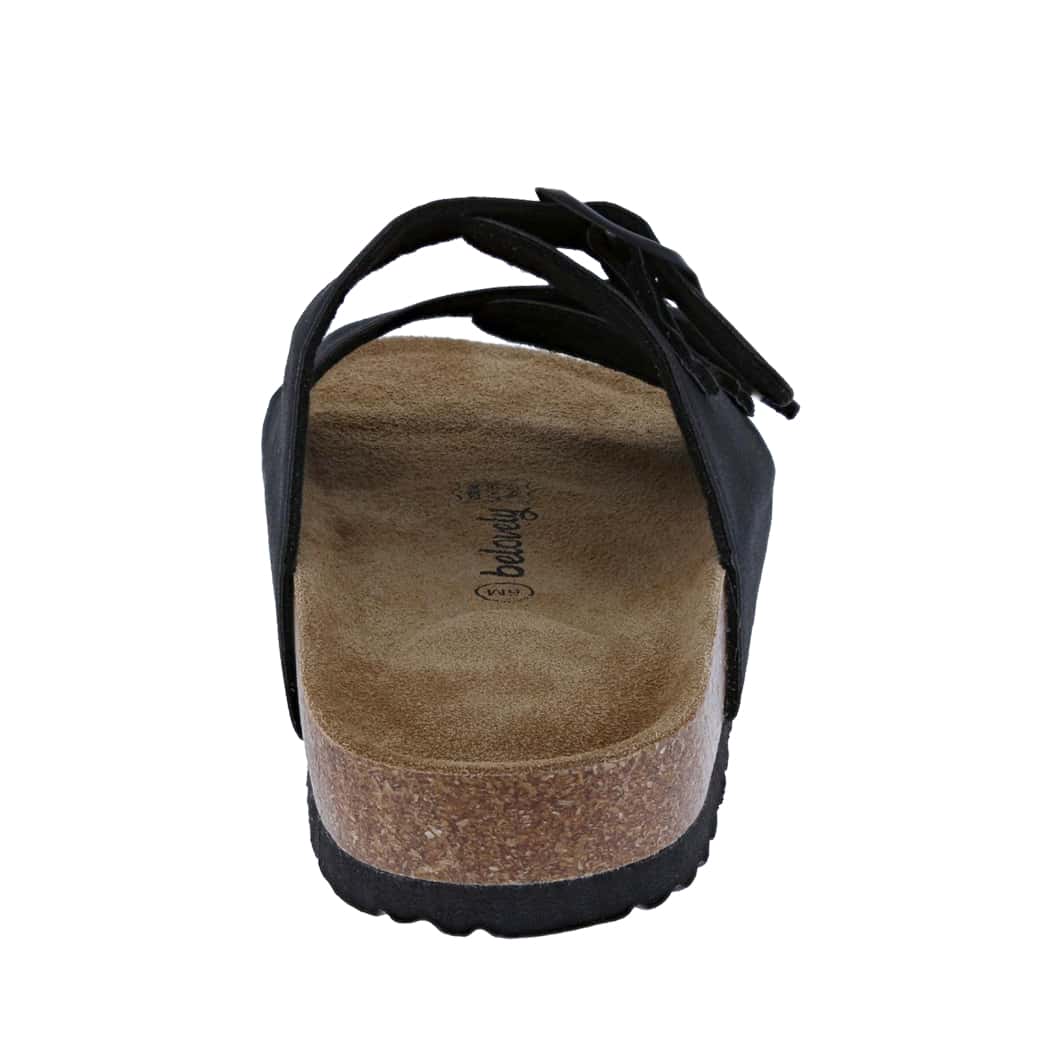 Women's Suede Leather Slide Sandals,2-Strap Adjustable Buckle, Casual Slippers, Slide Cork Footbed Shoes