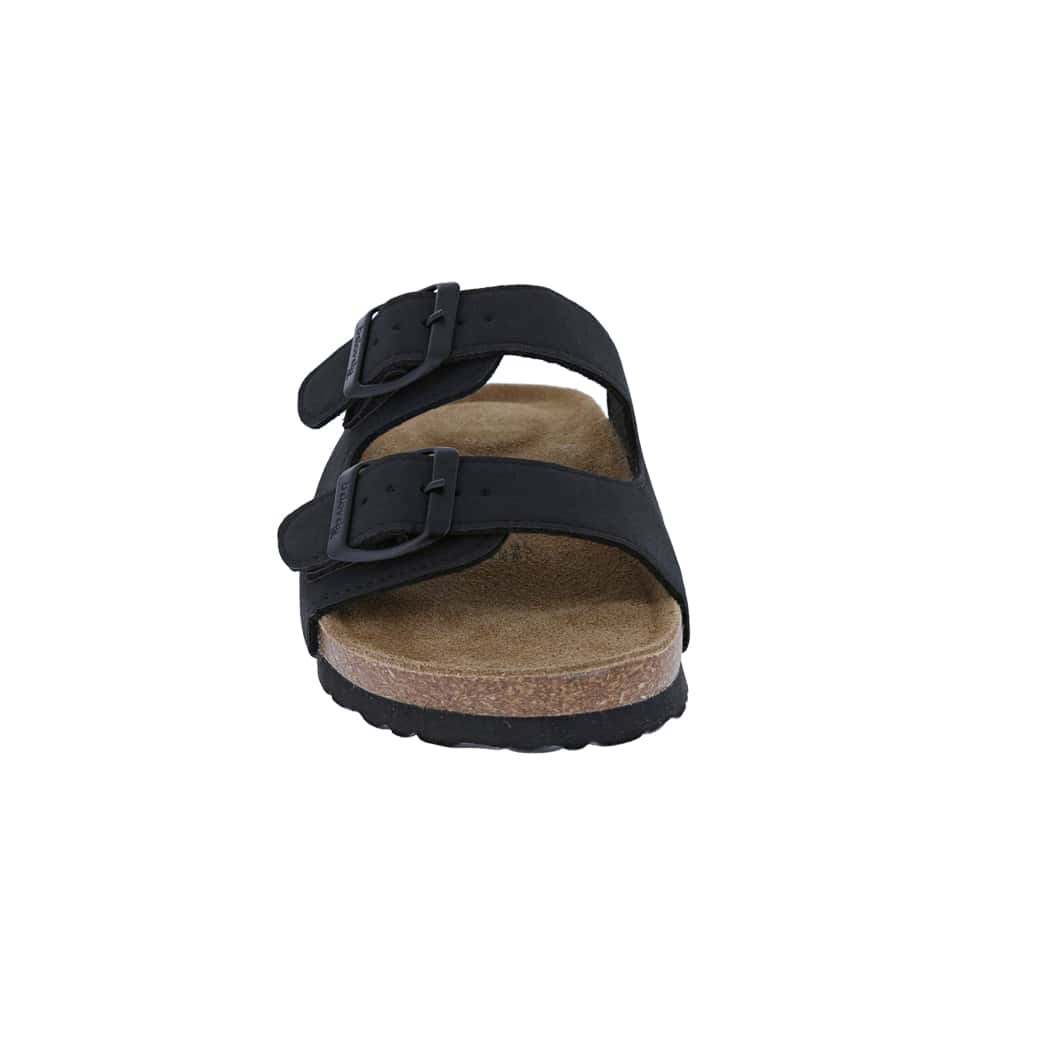 Women's Suede Leather Slide Sandals,2-Strap Adjustable Buckle, Casual Slippers, Slide Cork Footbed Shoes