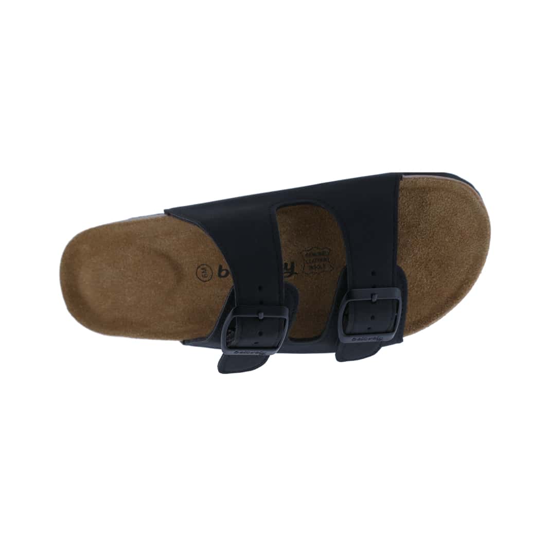 Women's Suede Leather Slide Sandals,2-Strap Adjustable Buckle, Casual Slippers, Slide Cork Footbed Shoes