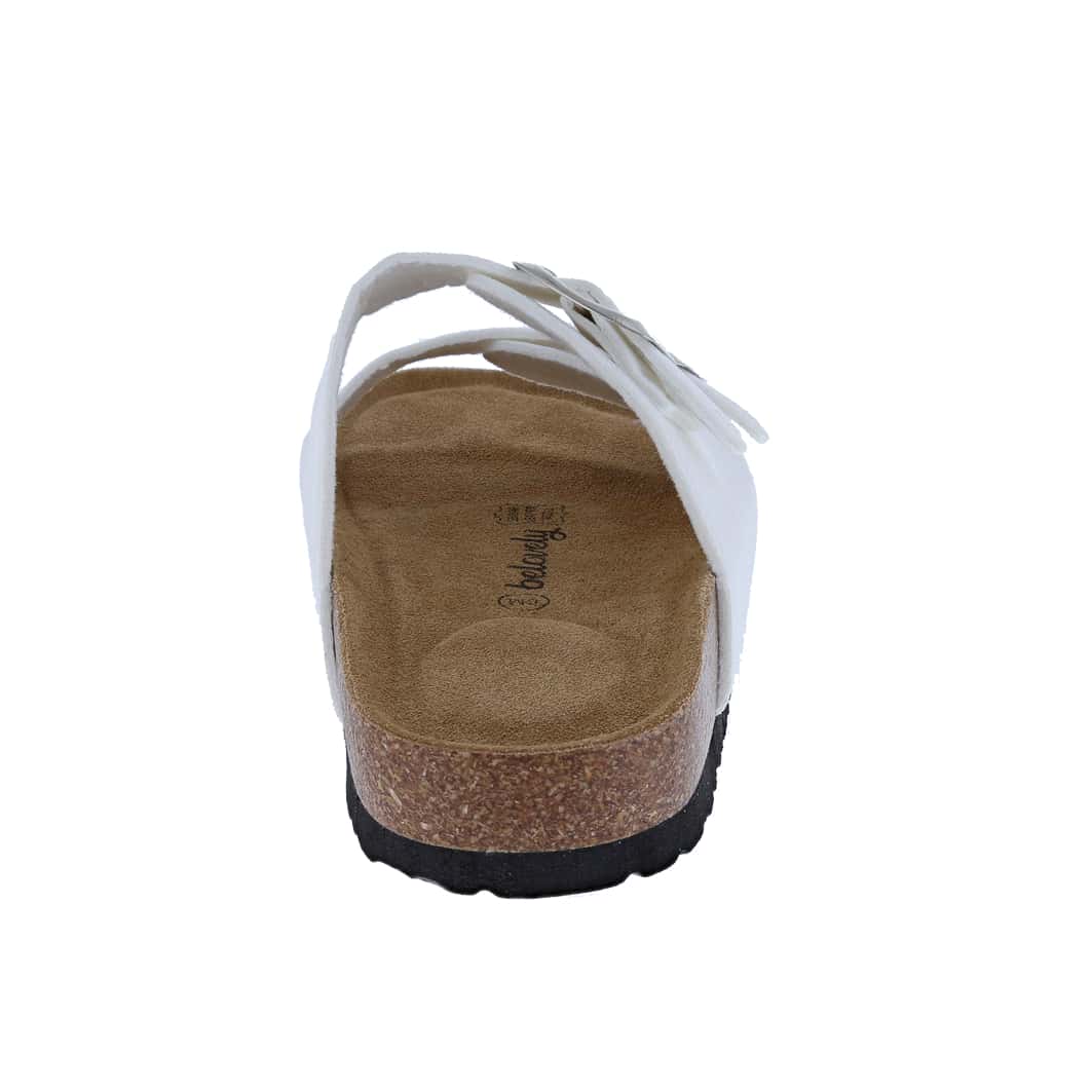Women's Suede Leather Slide Sandals,2-Strap Adjustable Buckle, Casual Slippers, Slide Cork Footbed Shoes