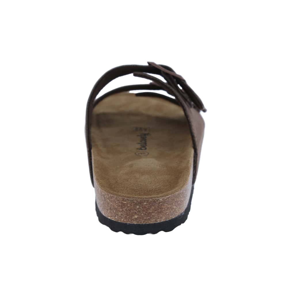 Women's Suede Leather Slide Sandals,2-Strap Adjustable Buckle, Casual Slippers, Slide Cork Footbed Shoes