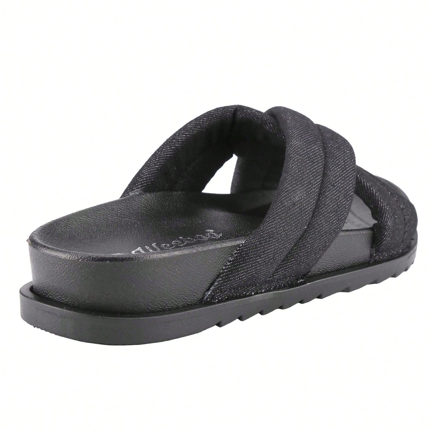 Women's Slide Sandals Slip On Open Toe Cute Platform Criss Cross Flat Sandals For Summer