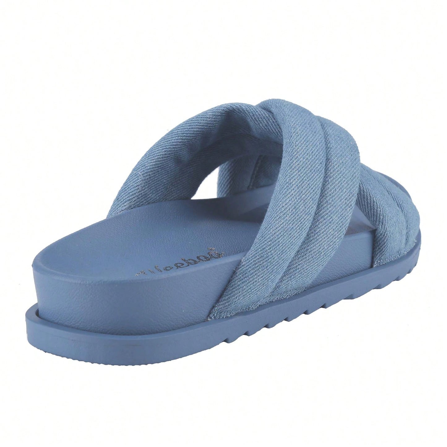 Women's Slide Sandals Slip On Open Toe Cute Platform Criss Cross Flat Sandals For Summer
