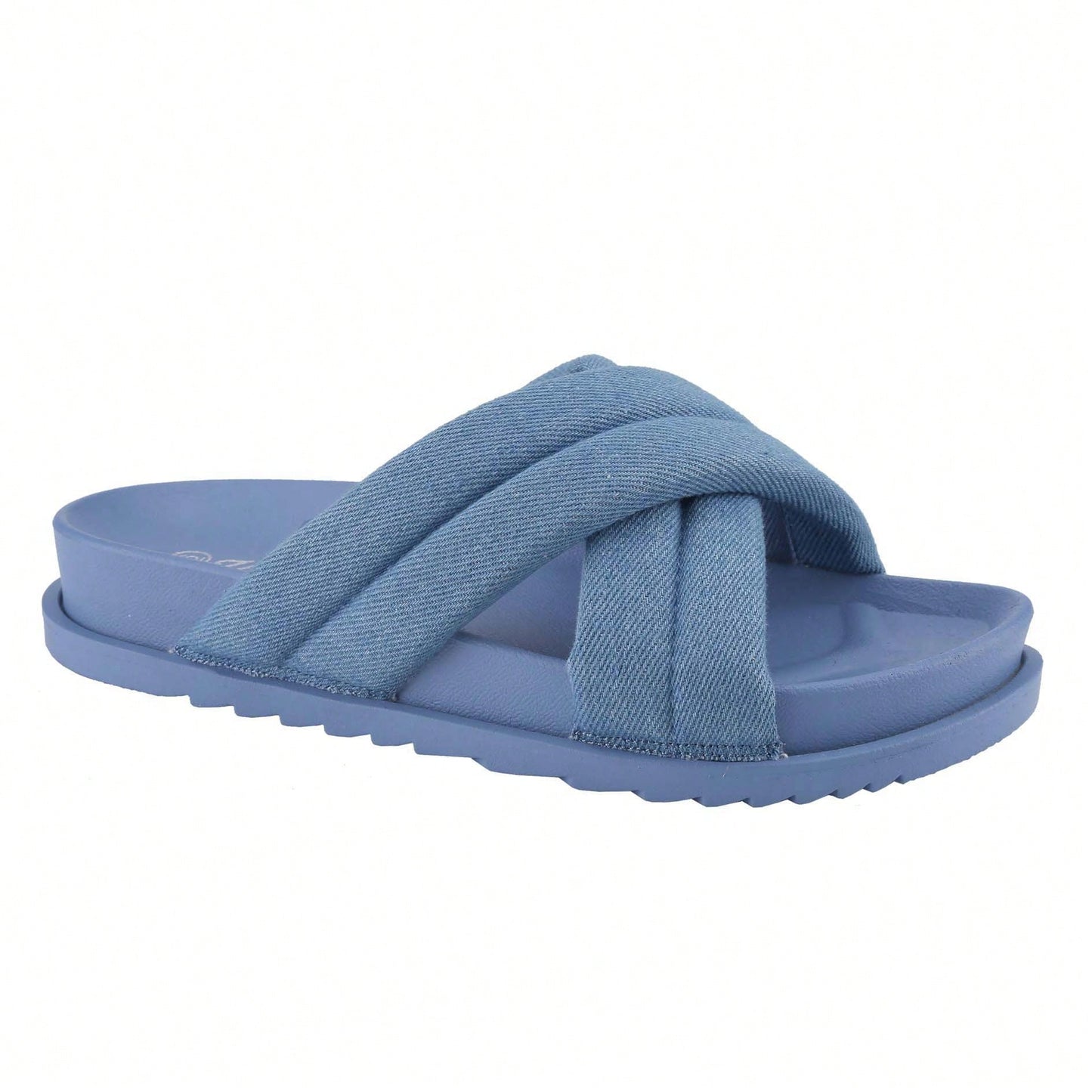 Women's Slide Sandals Slip On Open Toe Cute Platform Criss Cross Flat Sandals For Summer