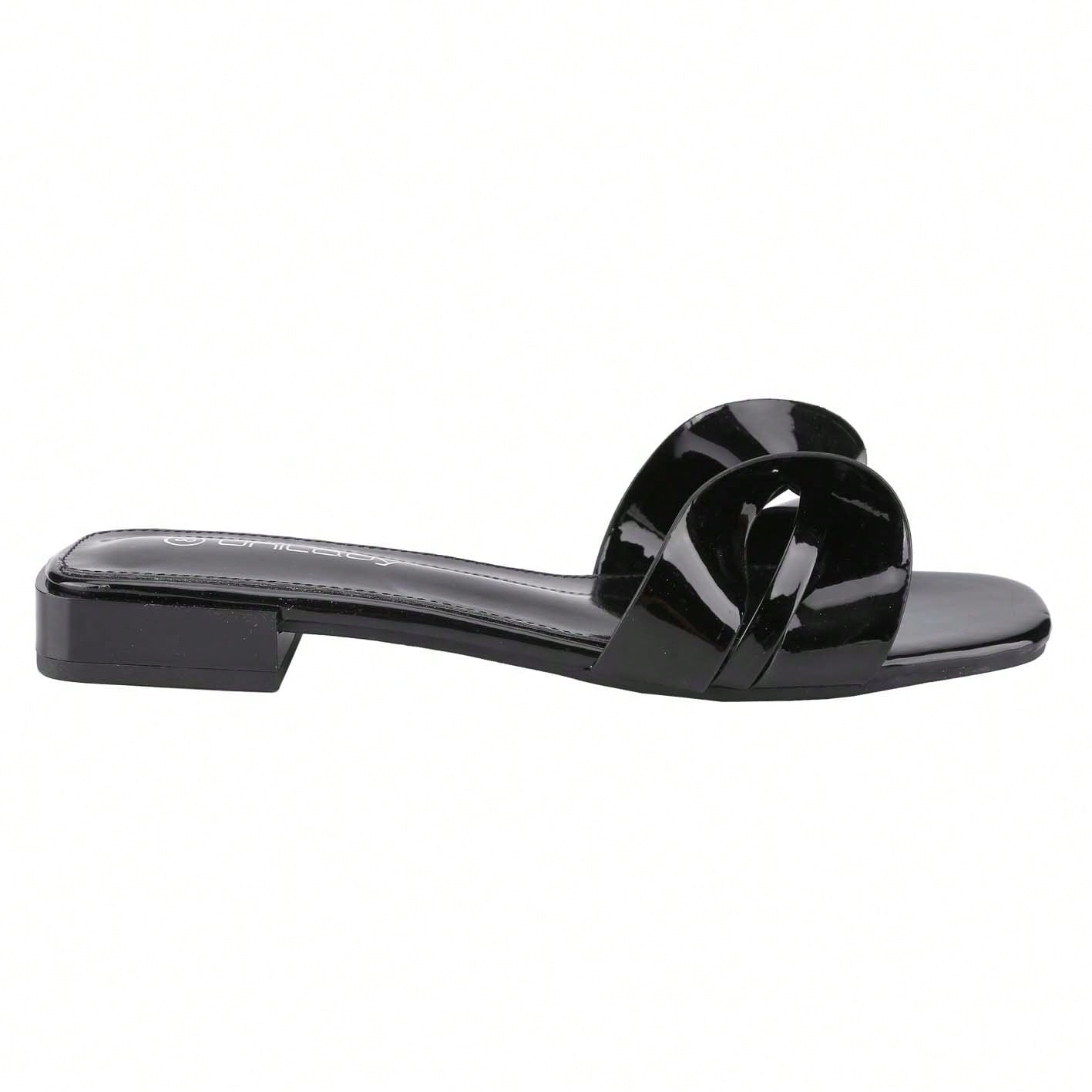 Women's Flat Sandals With Bow Fashion Open Toe Woven Slip On Slides Beach Sandals Slippers For Summer
