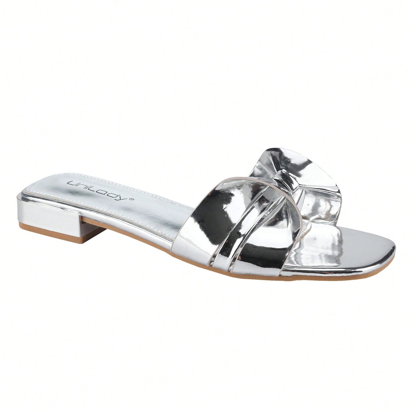 Women's Flat Sandals With Bow Fashion Open Toe Woven Slip On Slides Beach Sandals Slippers For Summer
