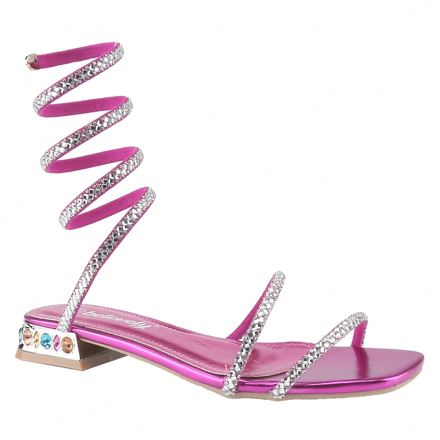 Women's Bling Rhinestone Square Flat Sandals,Crystal Satin Glitter Mules Slippers Boho Open Toe Slip-On Beach Sandals