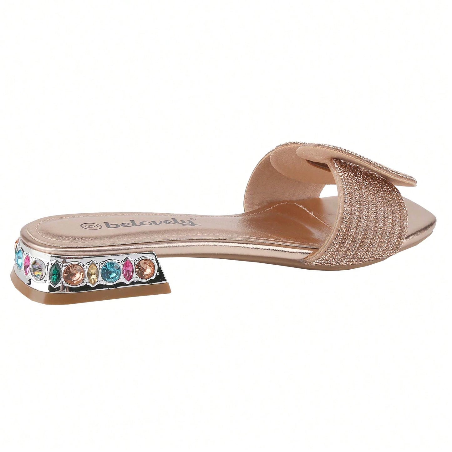 Women's Flat Rhinestone Sandals Fashion Slides Light Slippers For Summer
