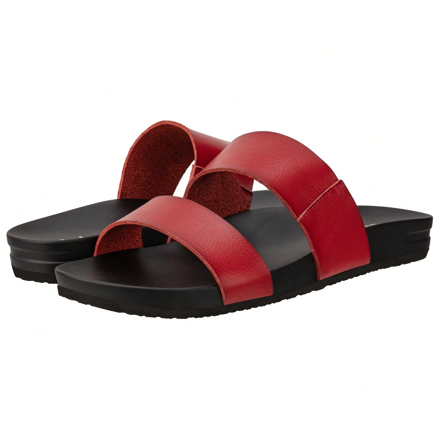 Women's 2 Band Slide Footbed Sandal Comfort Foam Slip On Flat Sandals Casual Summer Sandals