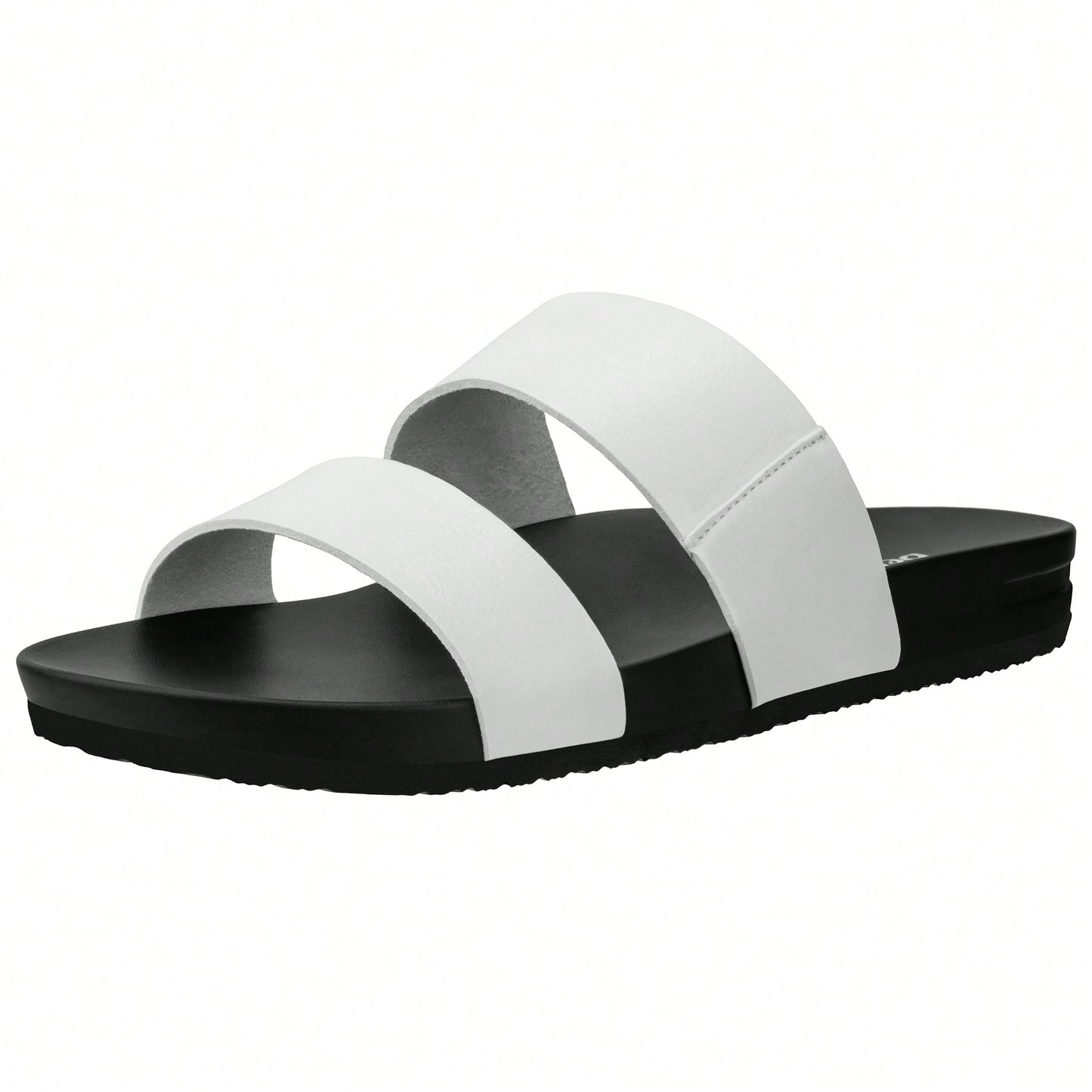 Women's 2 Band Slide Footbed Sandal Comfort Foam Slip On Flat Sandals Casual Summer Sandals