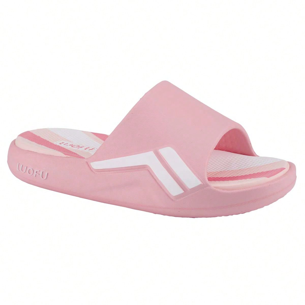 Women's Textured Slanted Toe Indoor Outdoor Slippers Open Toe Solid Fashion Bathroom House Shoes