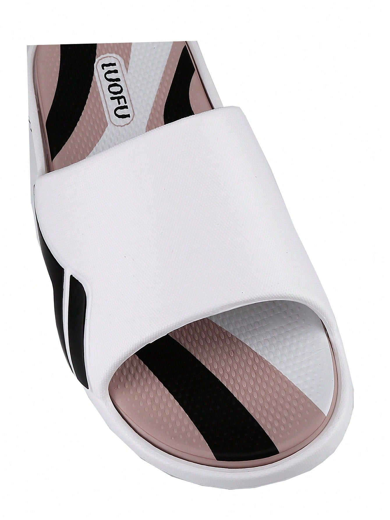 Women's Textured Slanted Toe Indoor Outdoor Slippers Open Toe Solid Fashion Bathroom House Shoes