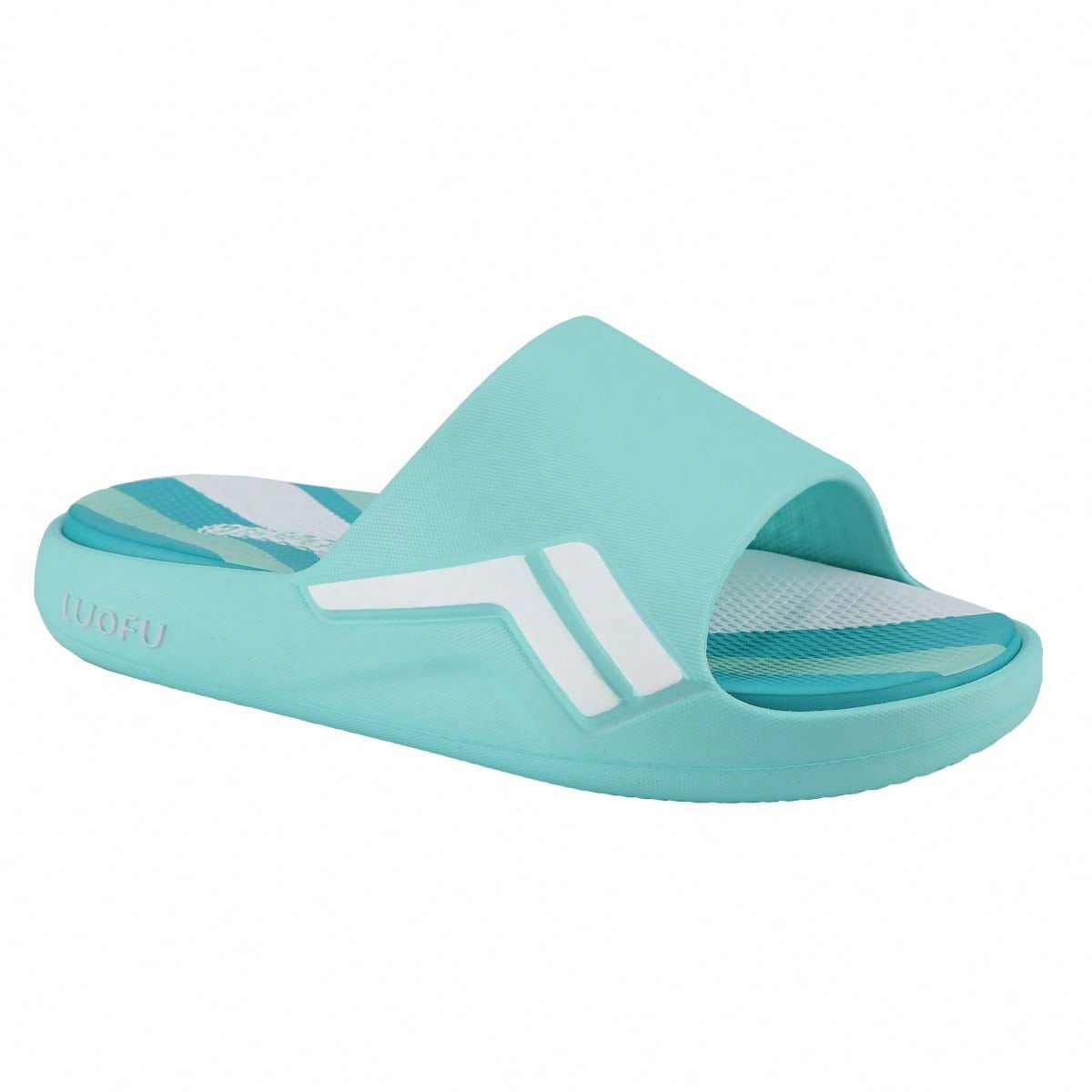 Women's Textured Slanted Toe Indoor Outdoor Slippers Open Toe Solid Fashion Bathroom House Shoes