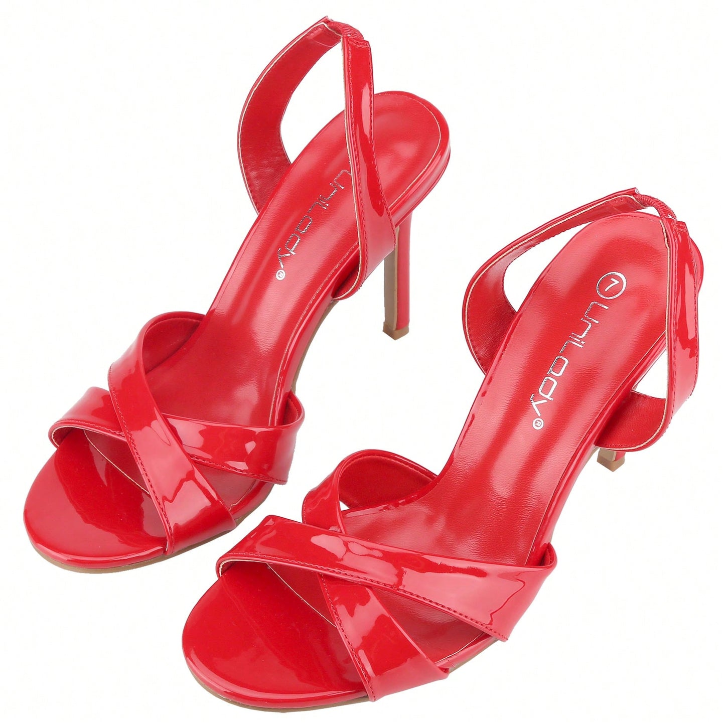 Women's Slingback Kitten Heel Sandals Open Toe Criss Cross Ankle Strap Shoes