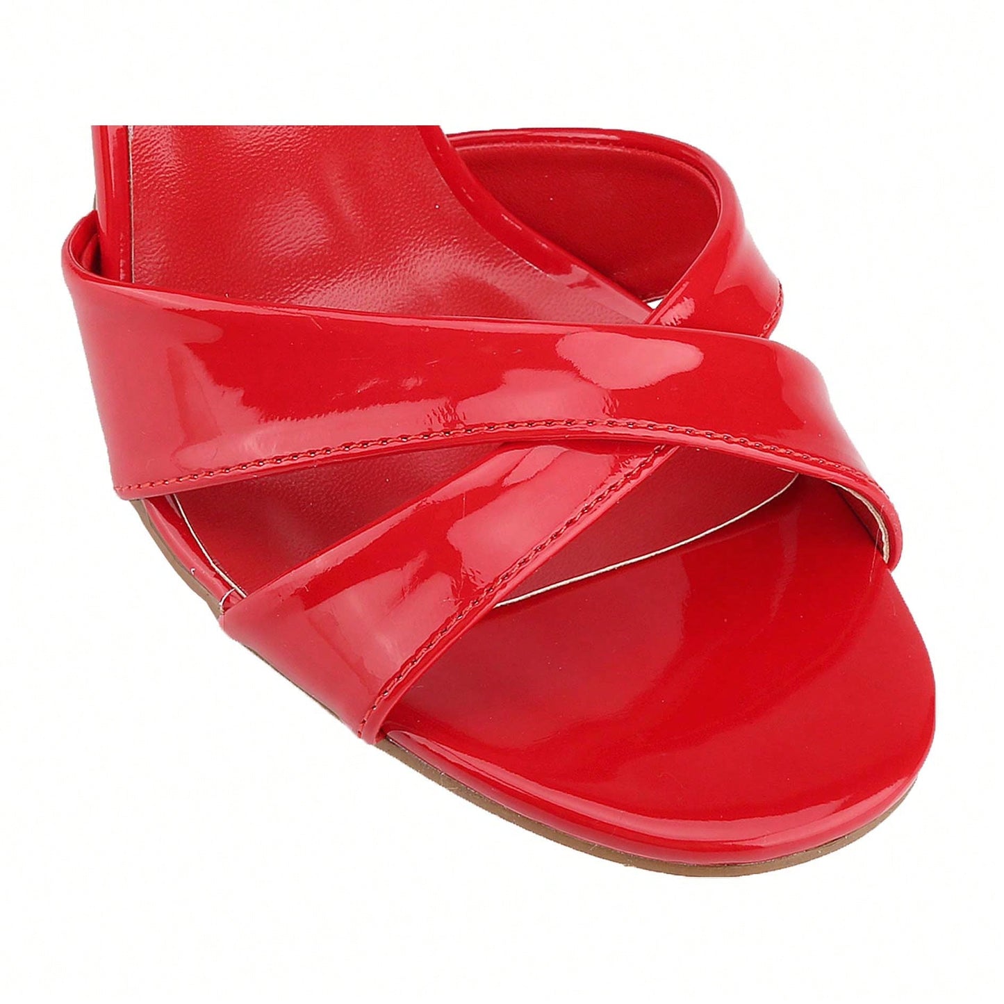 Women's Slingback Kitten Heel Sandals Open Toe Criss Cross Ankle Strap Shoes