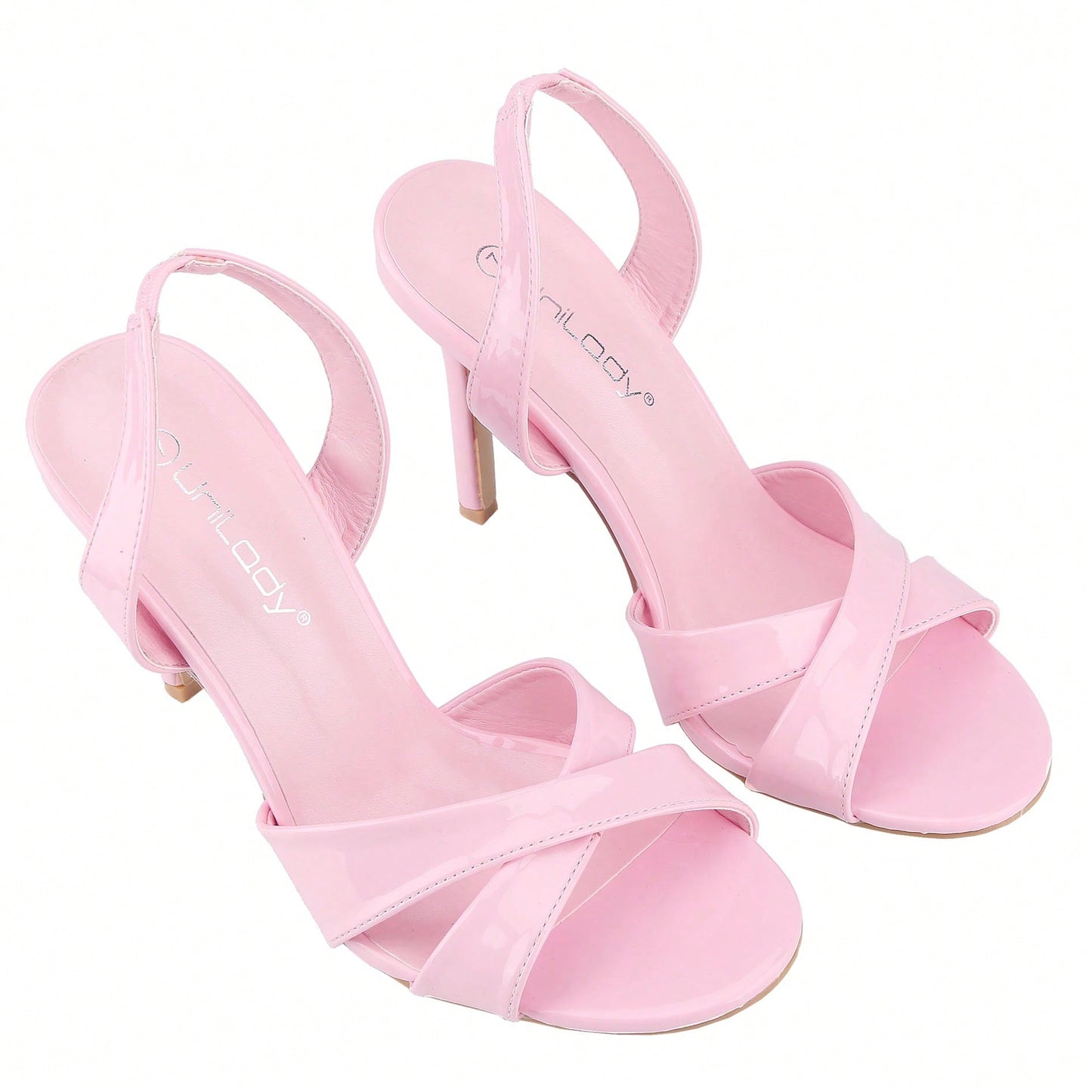 Women's Slingback Kitten Heel Sandals Open Toe Criss Cross Ankle Strap Shoes