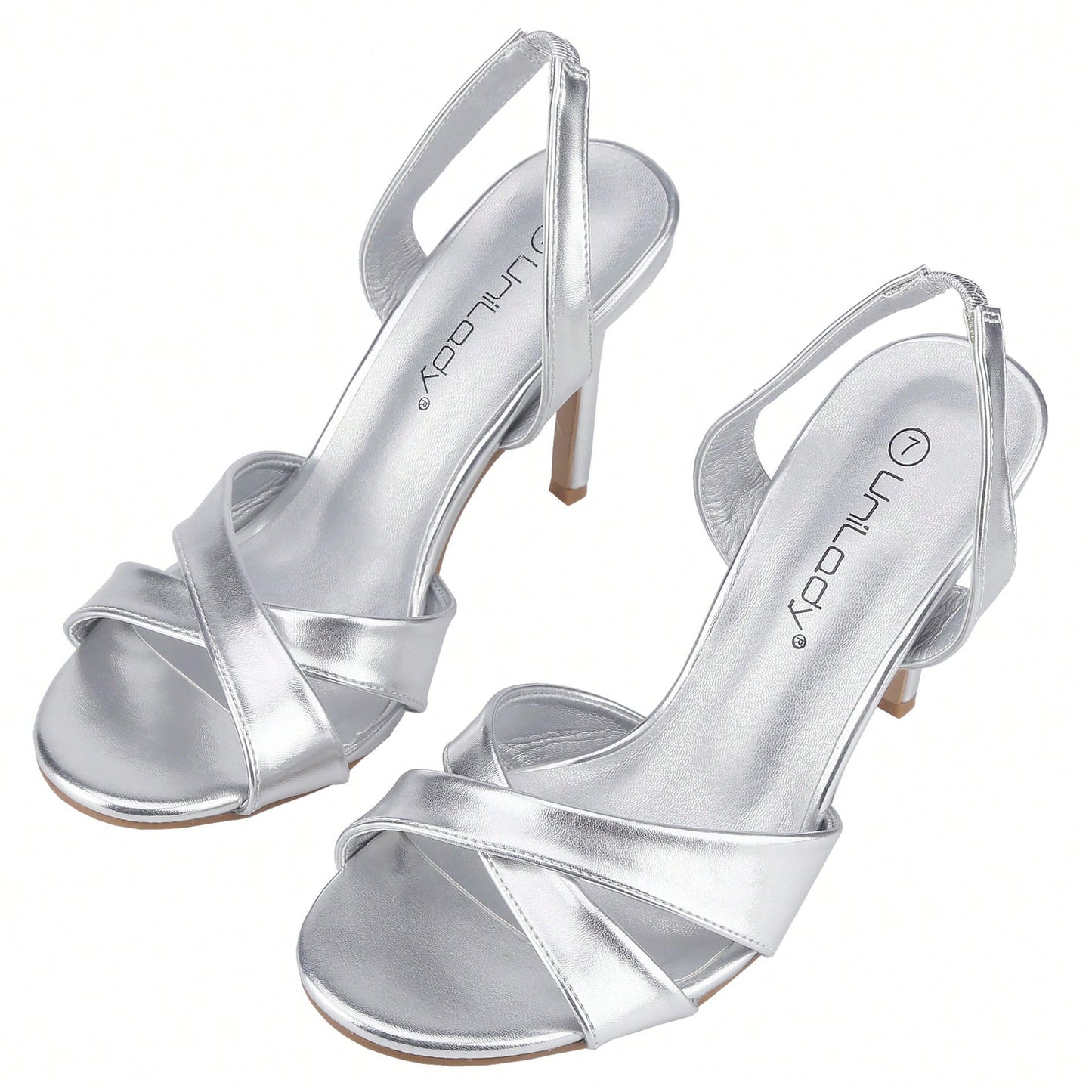 Women's Slingback Kitten Heel Sandals Open Toe Criss Cross Ankle Strap Shoes